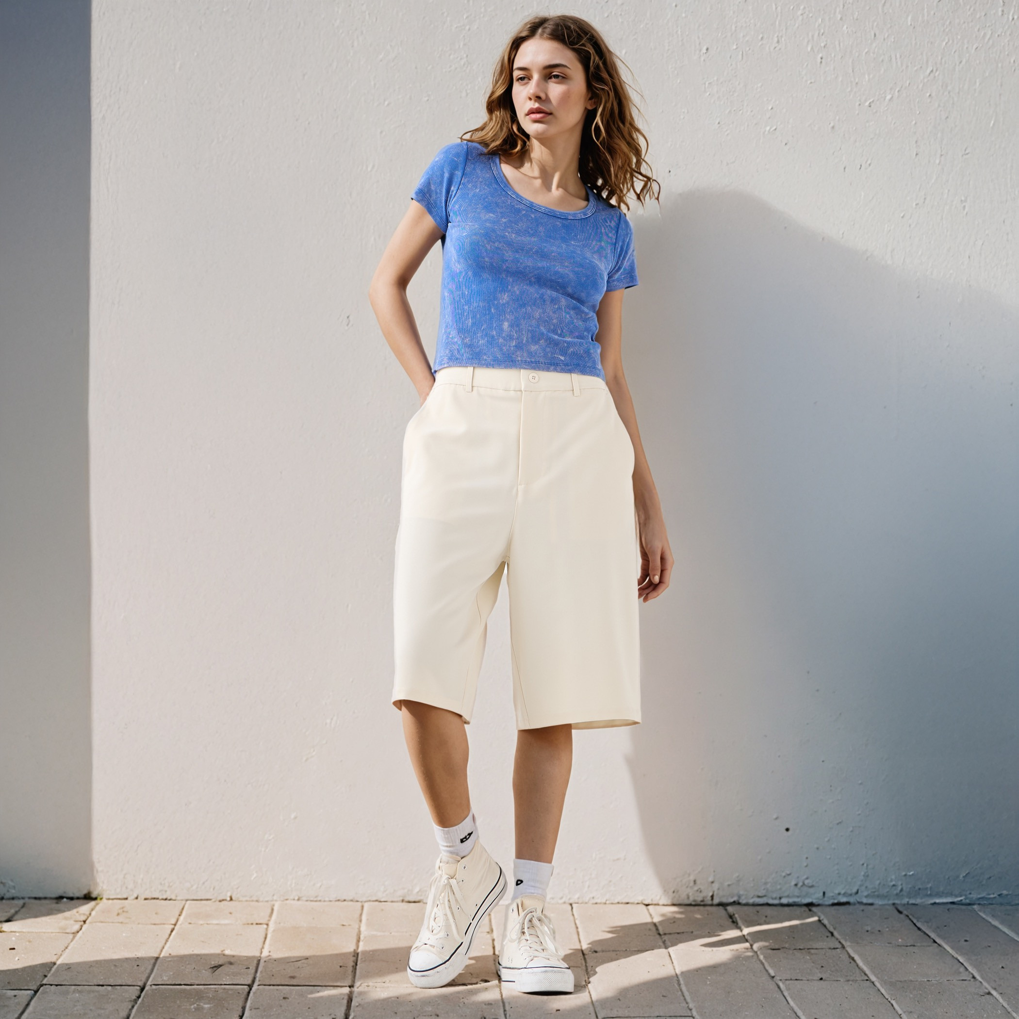 Ribbed Crop Top with Scoop Neck-women-clothing-tshirts-image-2