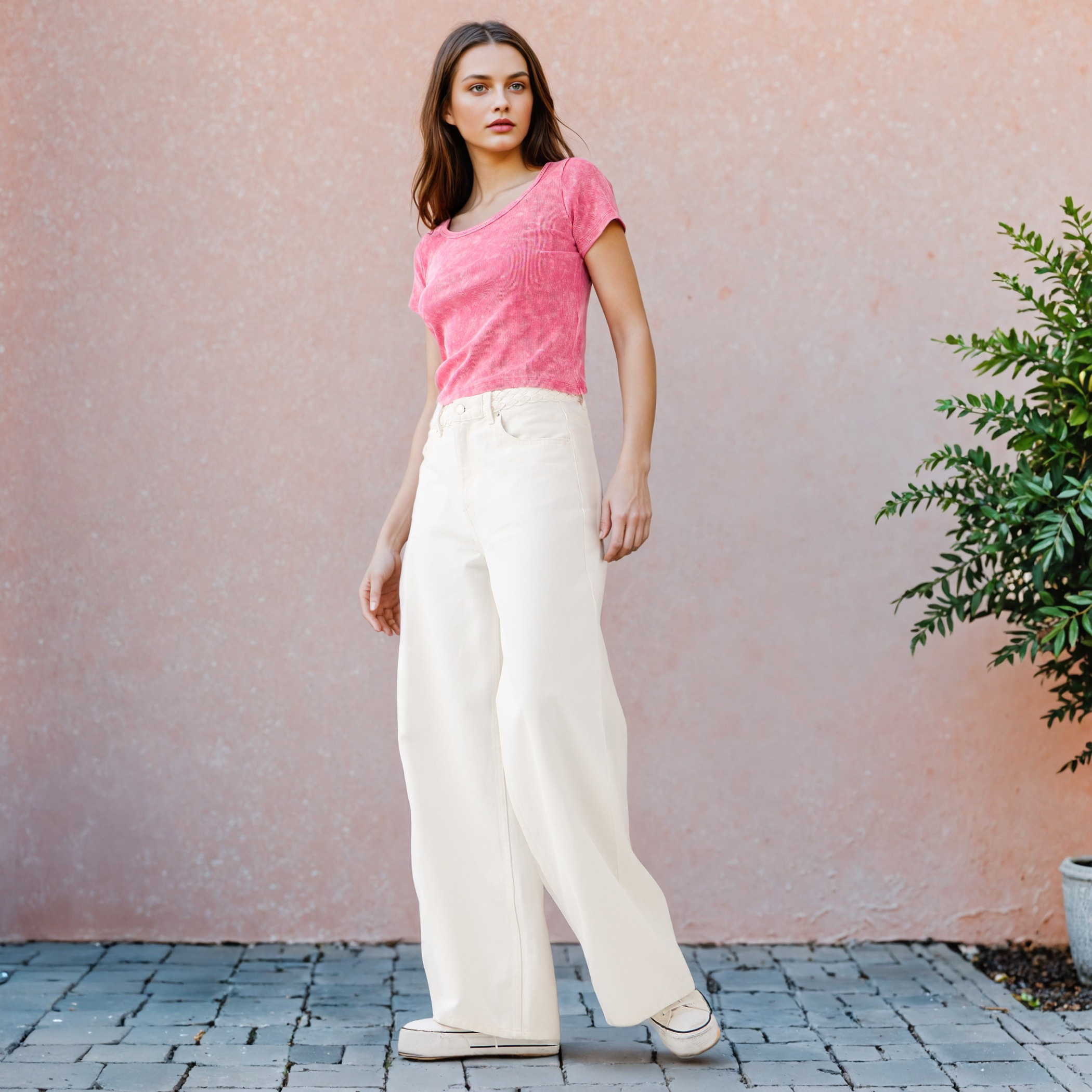 Ribbed Crop Top with Scoop Neck-women-clothing-tshirts-image-2