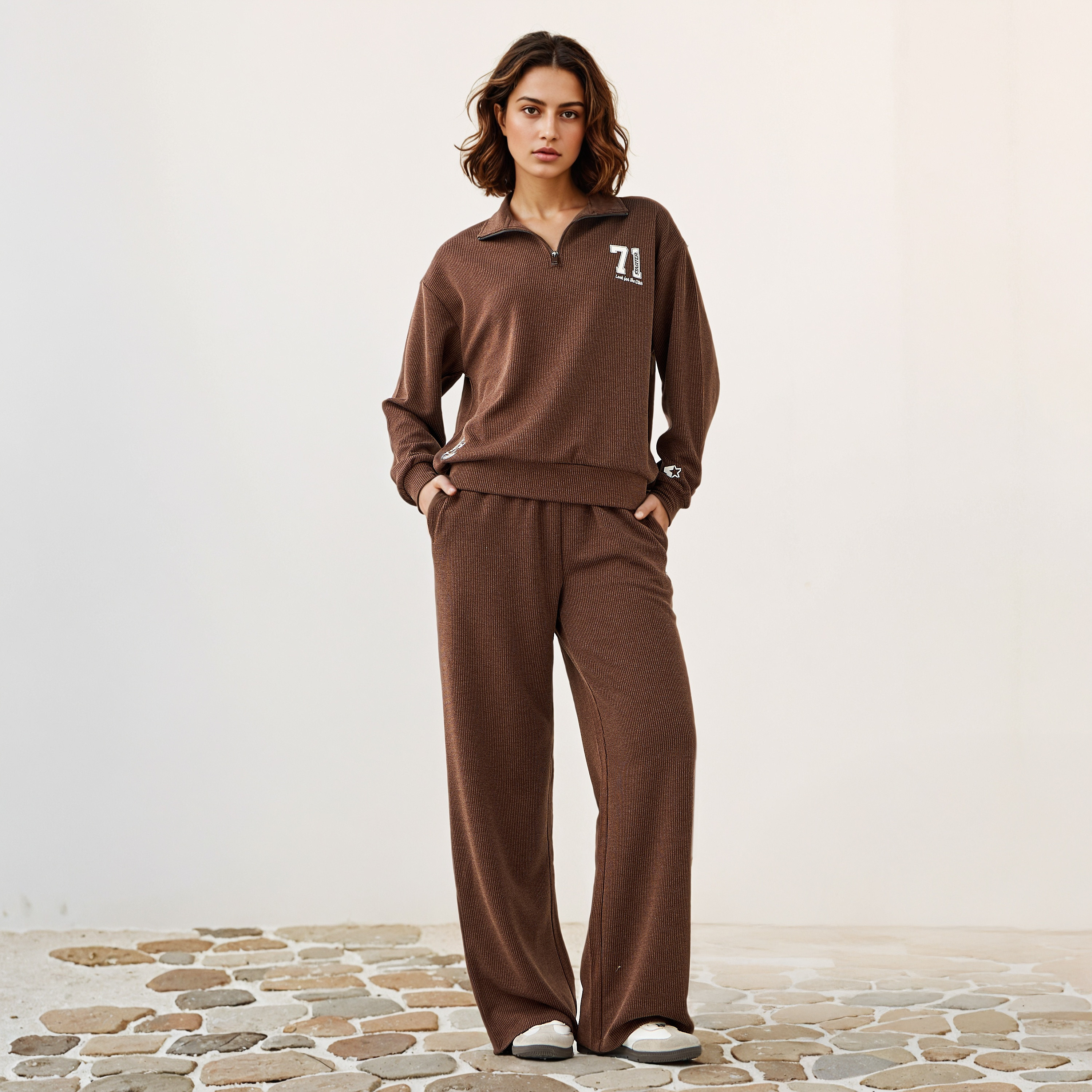Ribbed Wide-Leg Joggers with Pockets-women-clothing-bottoms-joggers-image-2