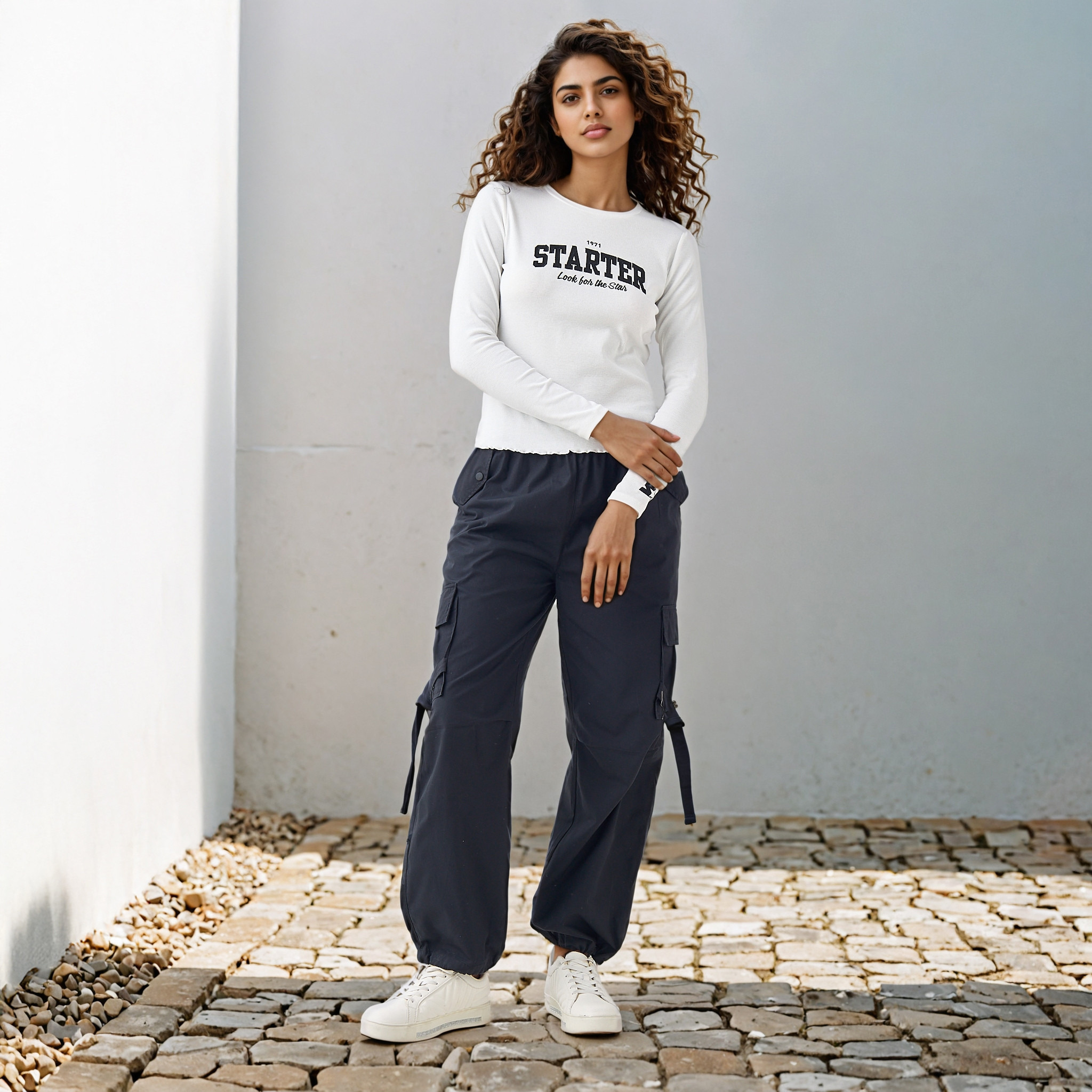 Typographic Embroidered Ribbed T-shirt-women-clothing-tshirts-image-2