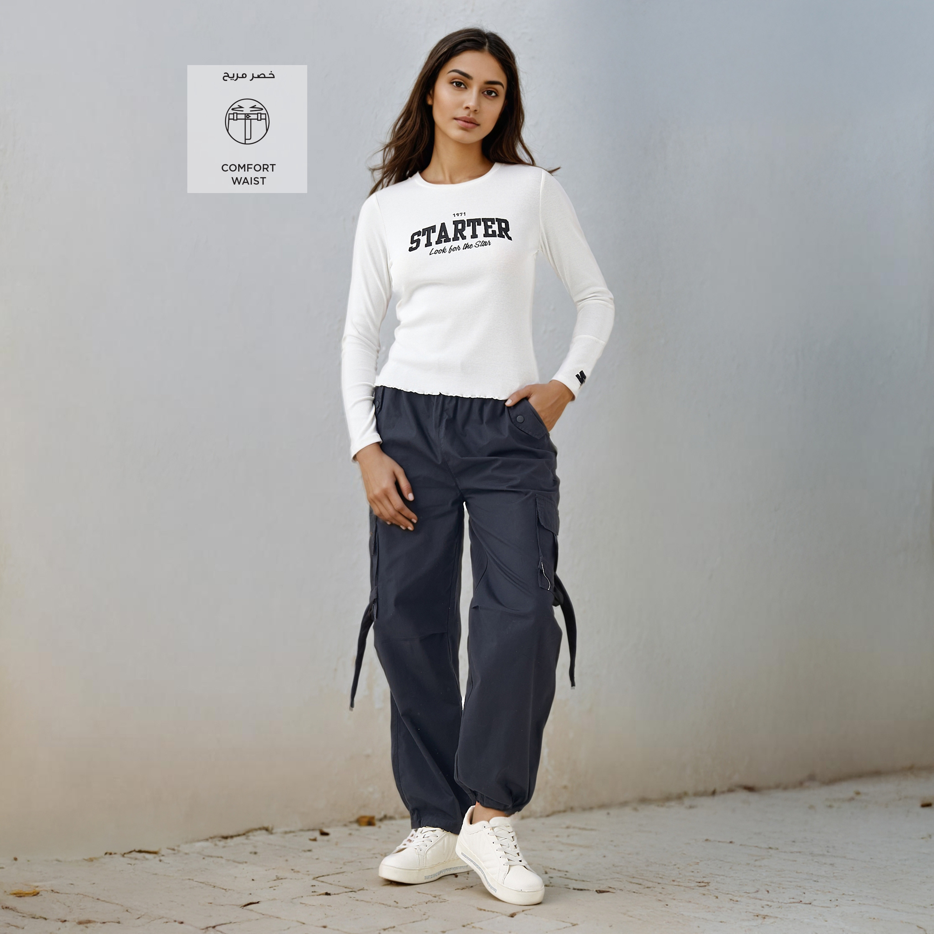 Utility Cargo Pants with Drawstring Closure-women-clothing-bottoms-joggers-image-2