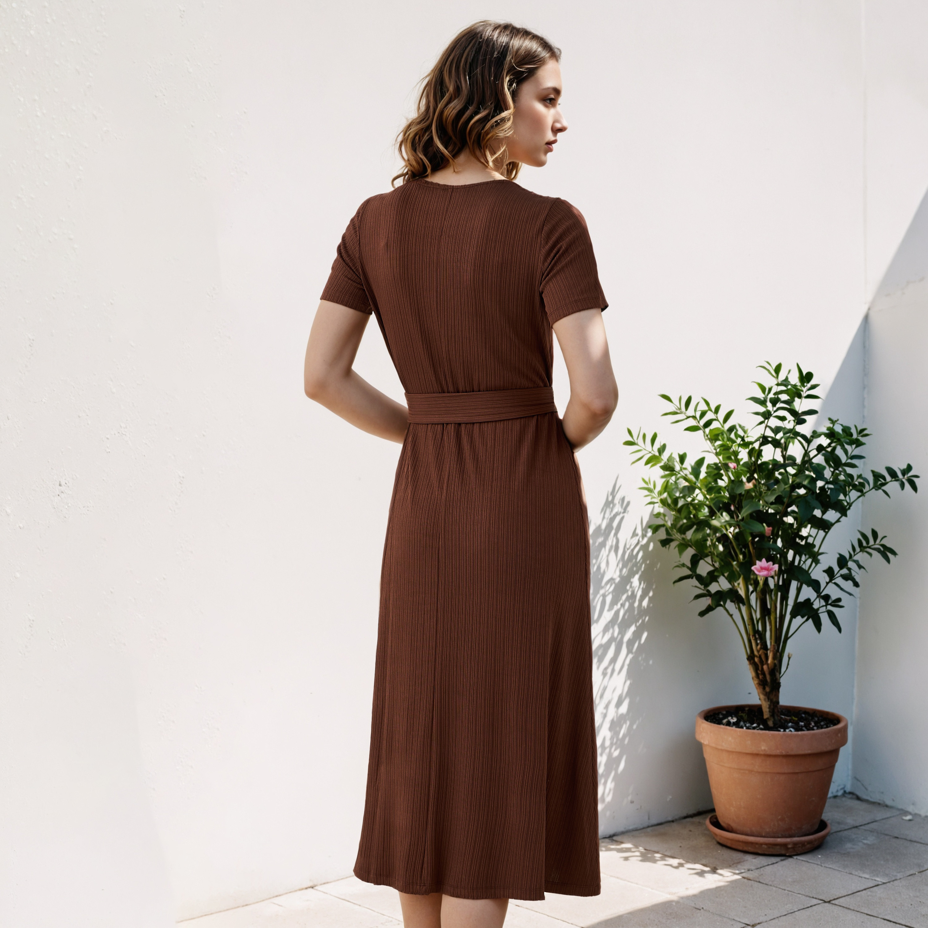 Ribbed Midi Dress with Detachable Belt-women-clothing-dresses-image-3