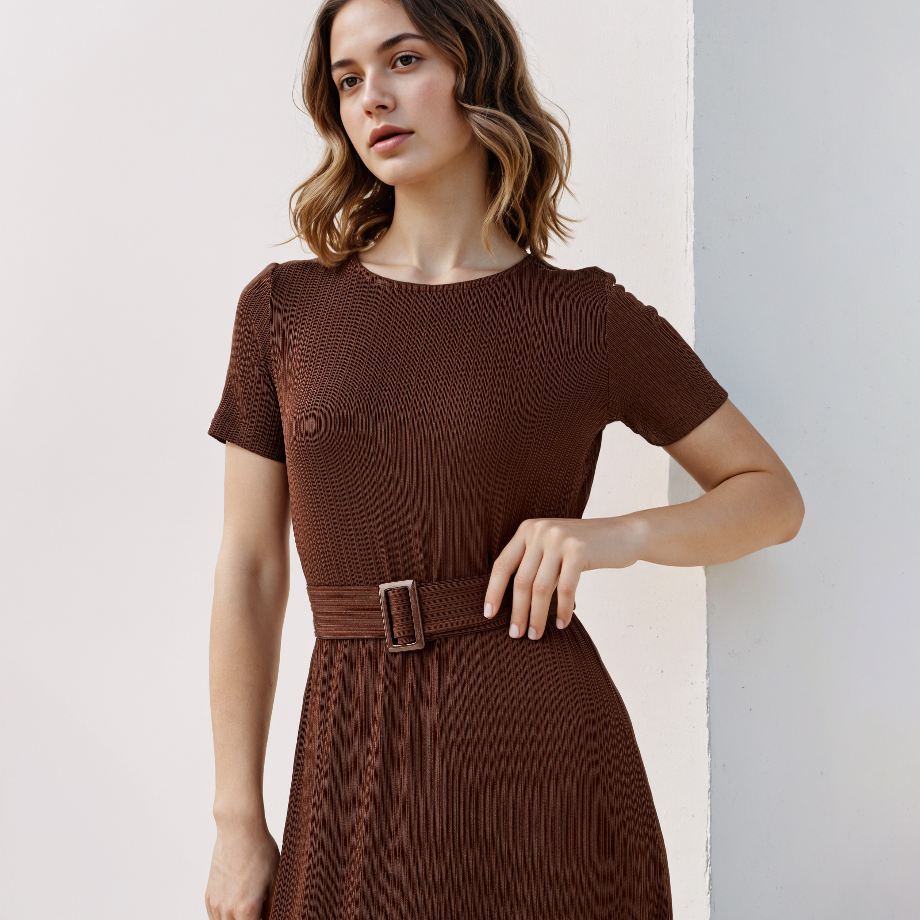 فستان ميدي مضلع بحزام قابل للفصل-women-clothing-dresses-image-14