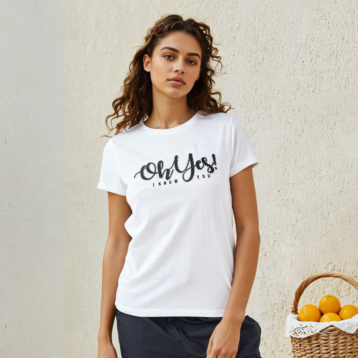 Printed Crew Neck T-shirt-women-clothing-tshirts-image-1