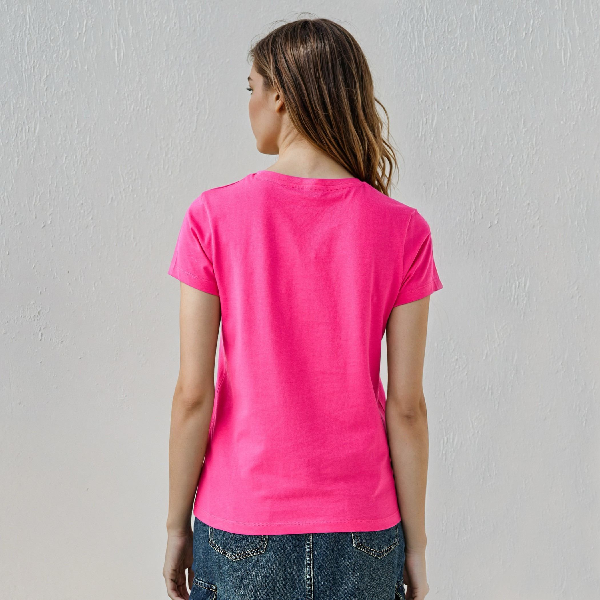 Applique Detail Crew Neck T-shirt-women-clothing-tshirts-image-3