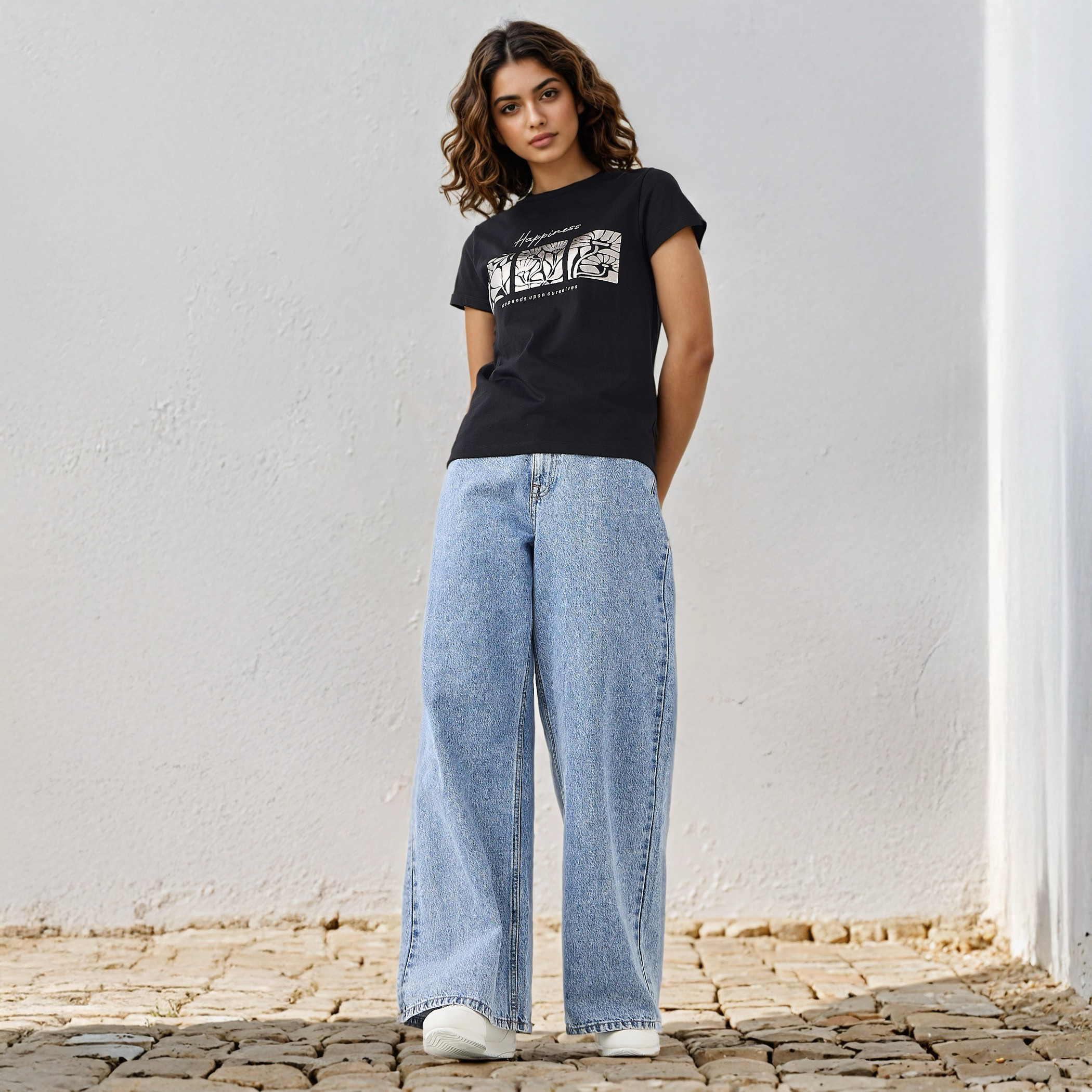 Floral Print Crew Neck T-shirt-women-clothing-tshirts-image-2