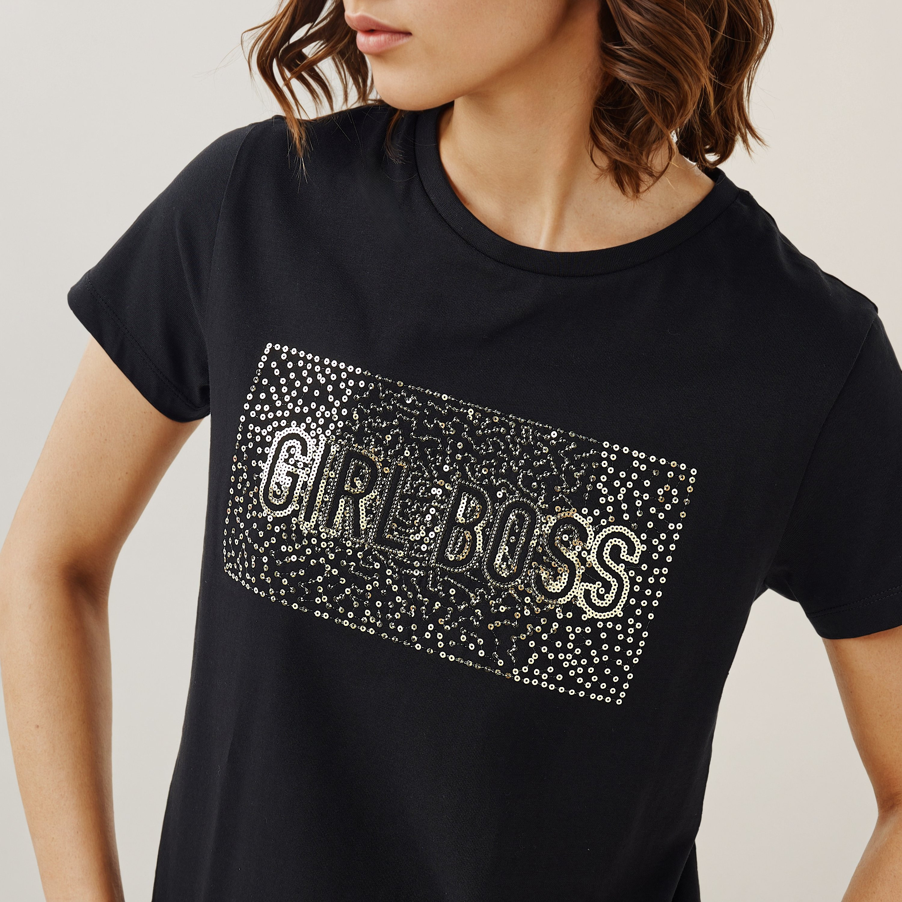 Embellished Crew Neck T-shirt-women-clothing-tshirts-image-4