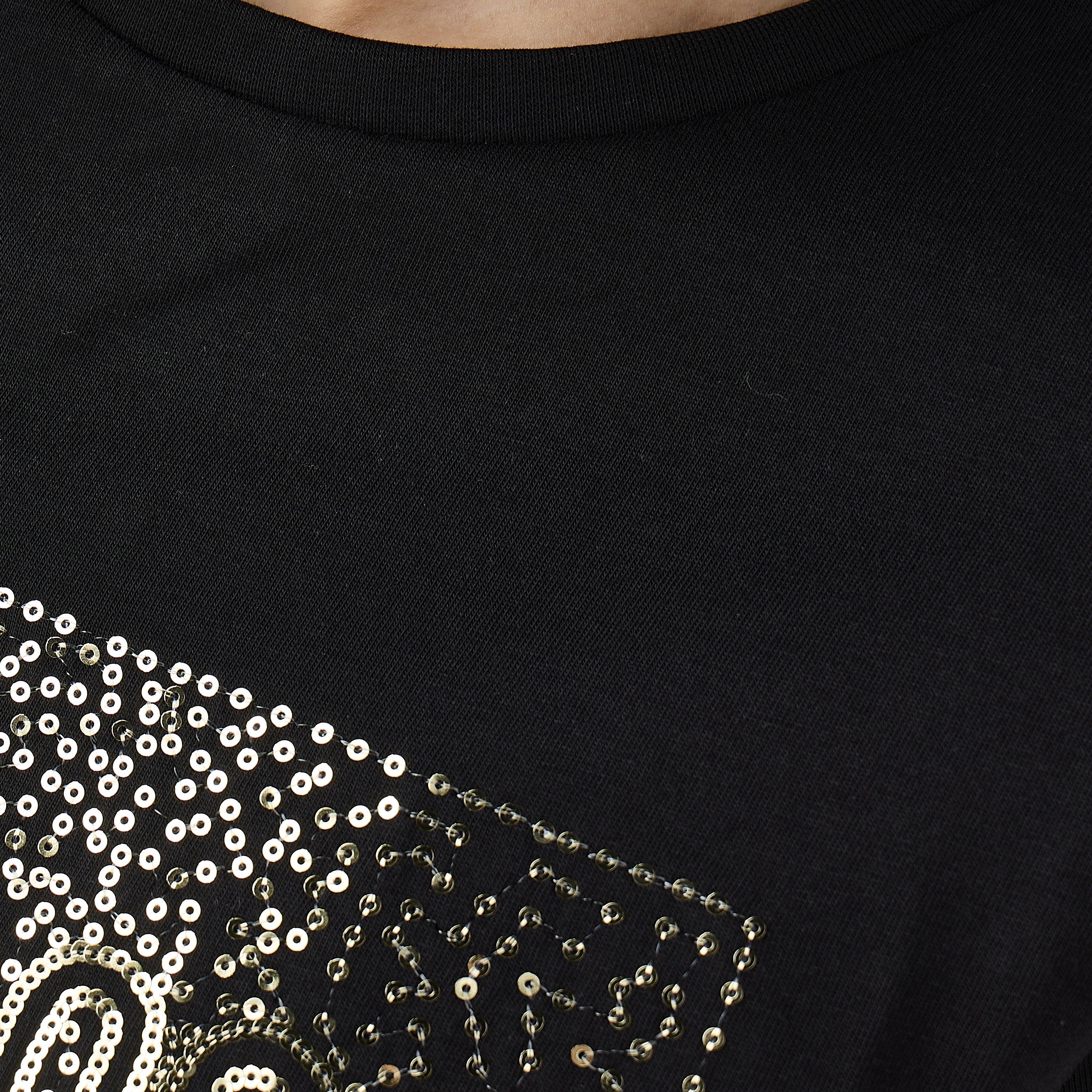 Embellished Crew Neck T-shirt-women-clothing-tshirts-image-5