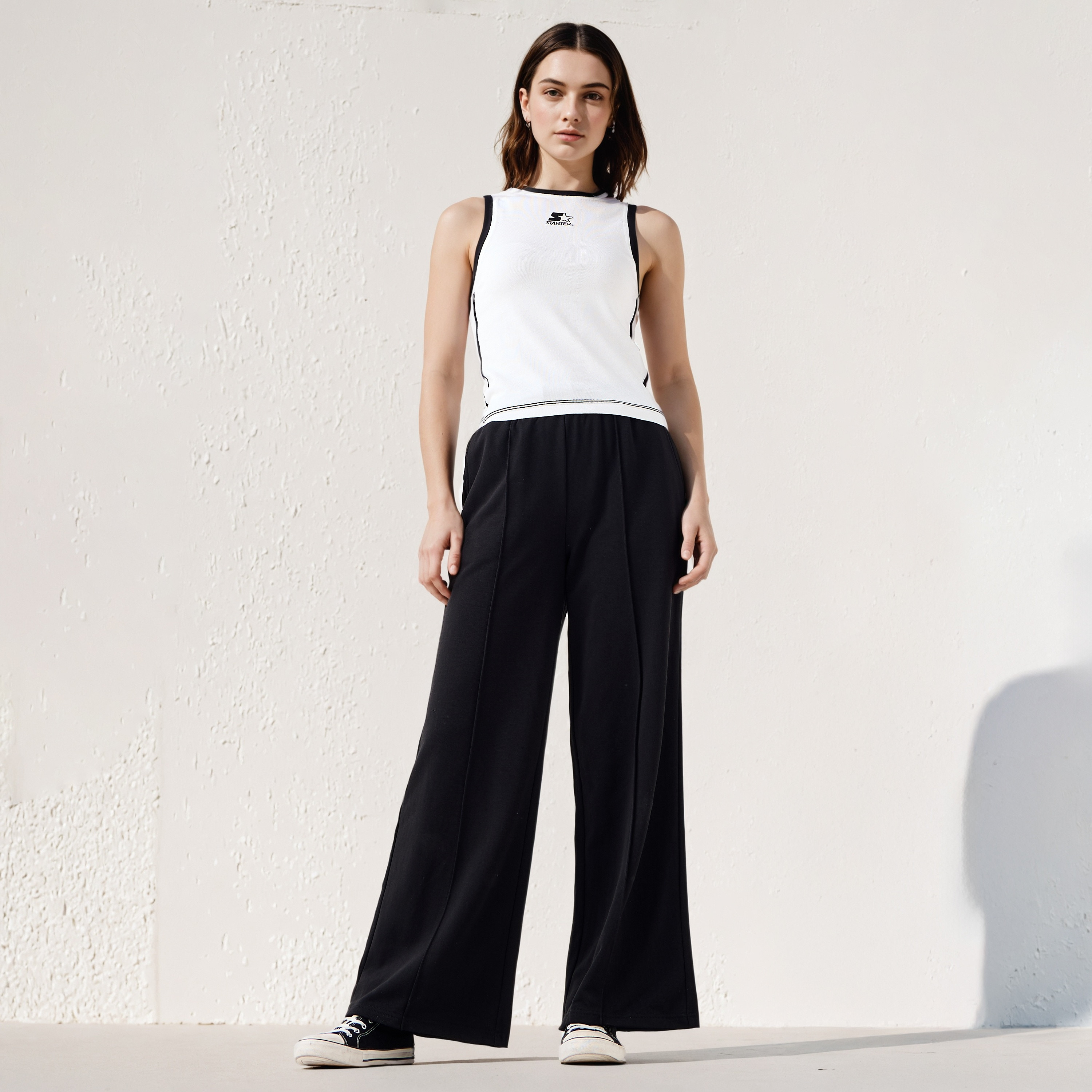 بلوزة تانك بتطريزات شعار من ستارتر-women-clothing-tshirts-image-2