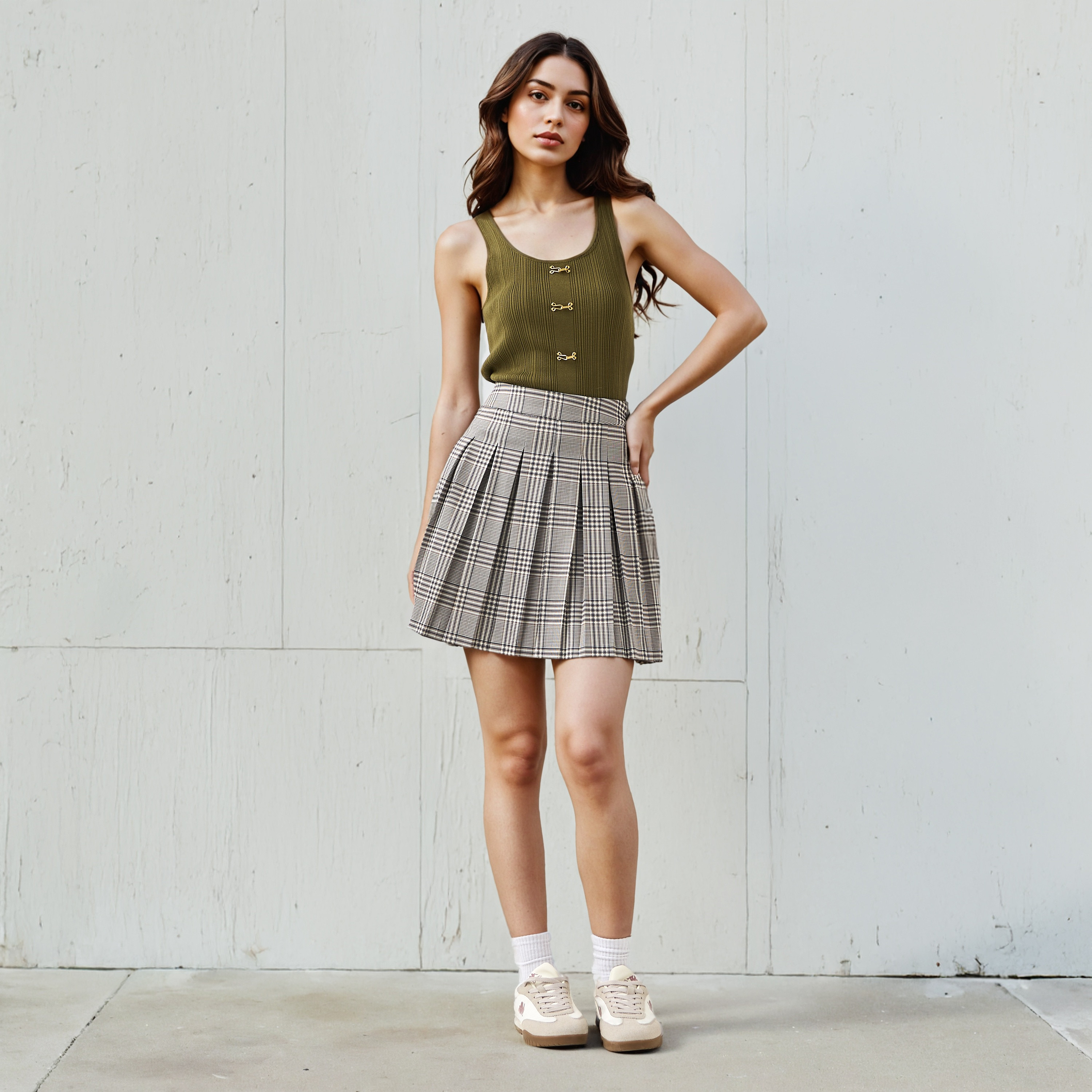 Tank Top with Hook Accent Viscose Blend-women-clothing-tshirts-image-2