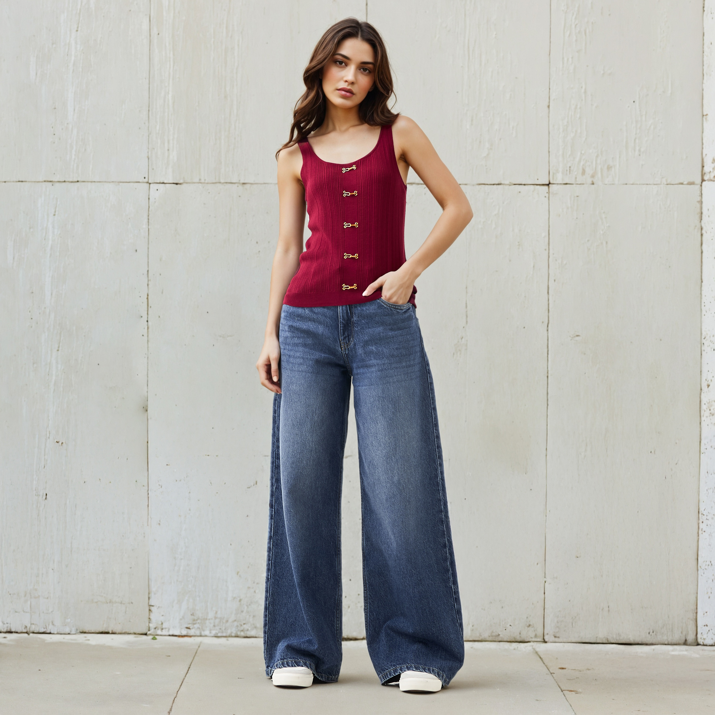 بلوزة تانك مع خطاف من مزيج الفيسكوز-women-clothing-tshirts-image-2