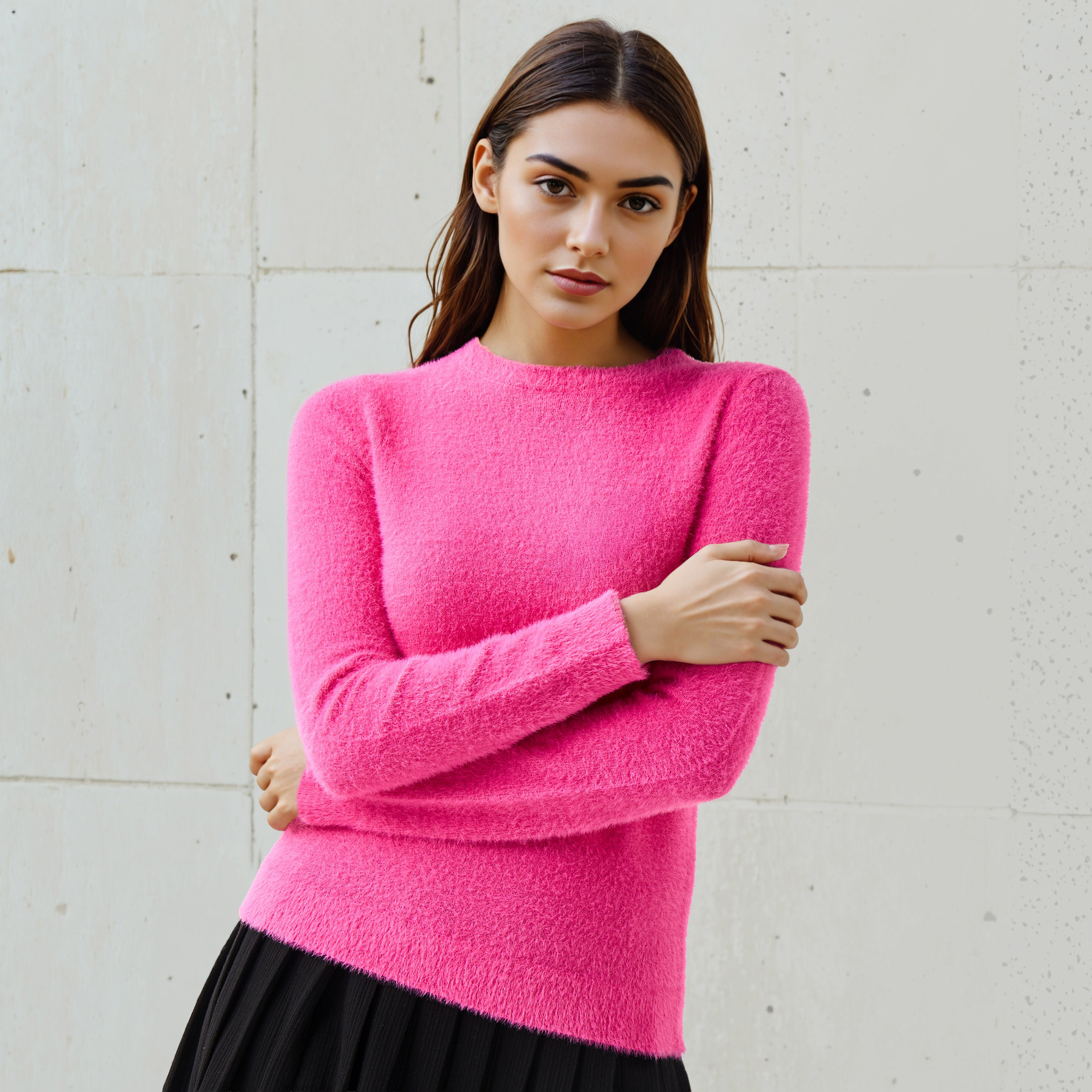 Faux Fur Crew Neck Sweater-women-winterwear-cardigansandjumpers-jumpers-image-16
