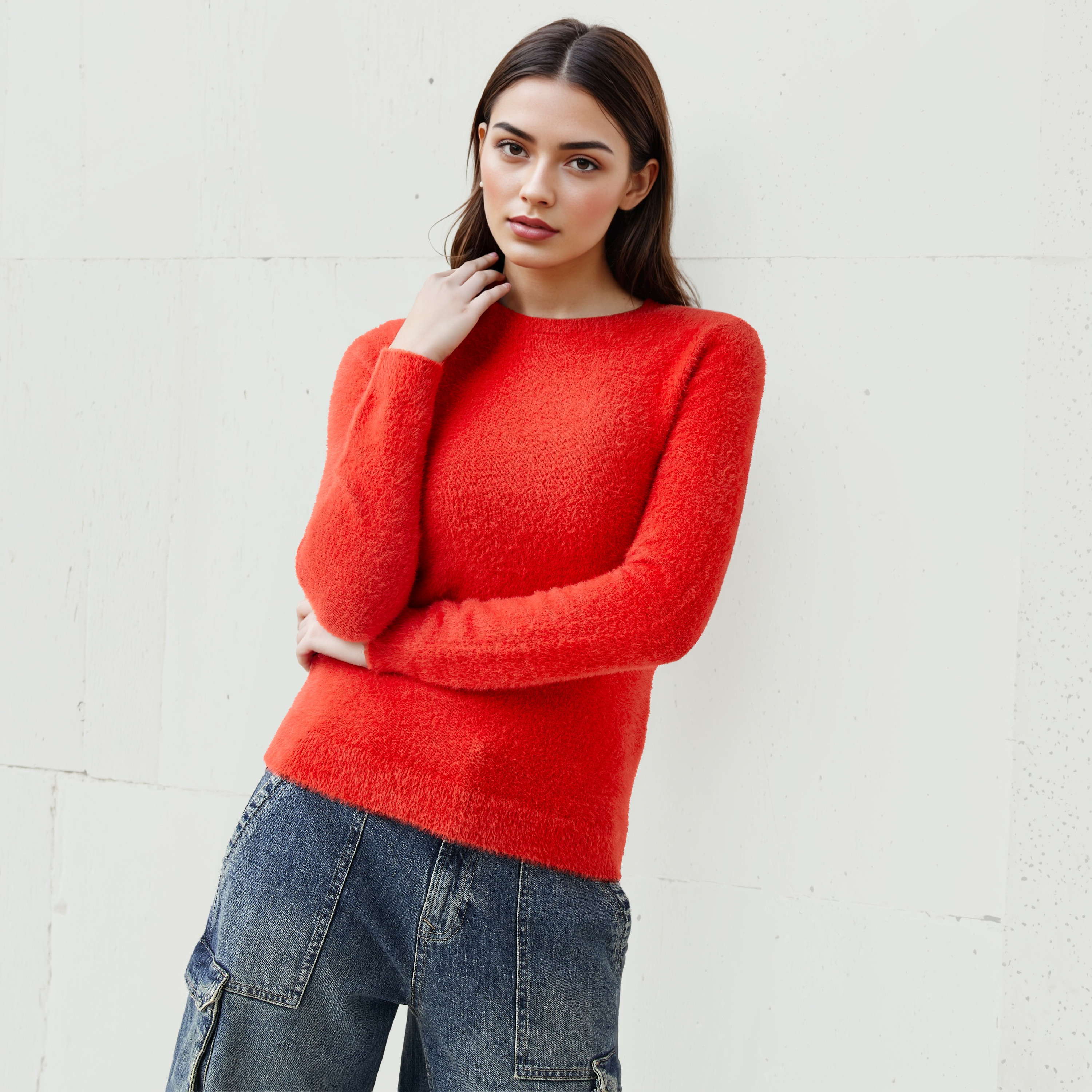 كنزة فرو صناعي بياقة ضيقة-women-clothing-cardigansandjumpers-jumpers-image-5
