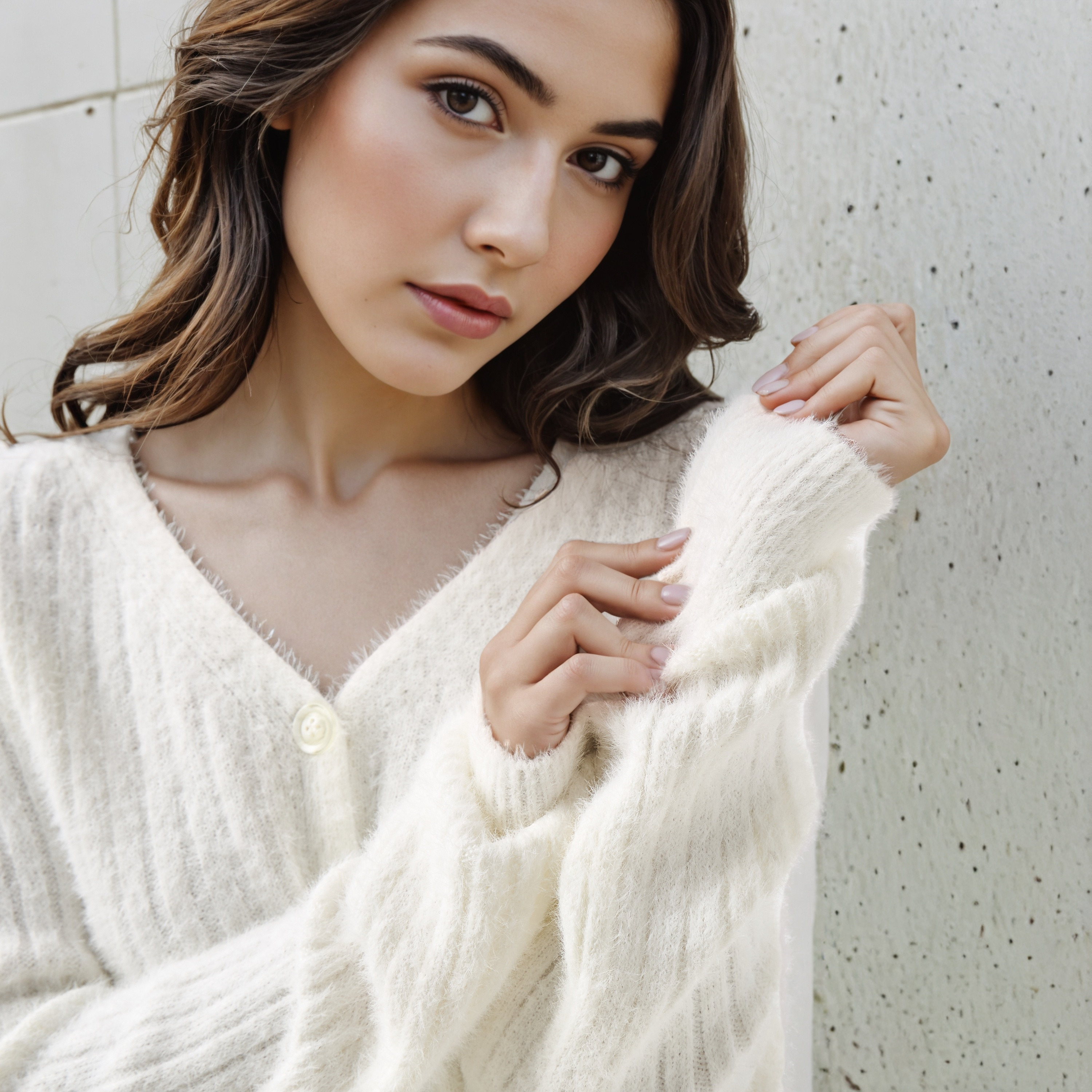 Regular Fit Textured V-neck Cardigan-women-winterwear-cardigansandjumpers-cardigans-image-10