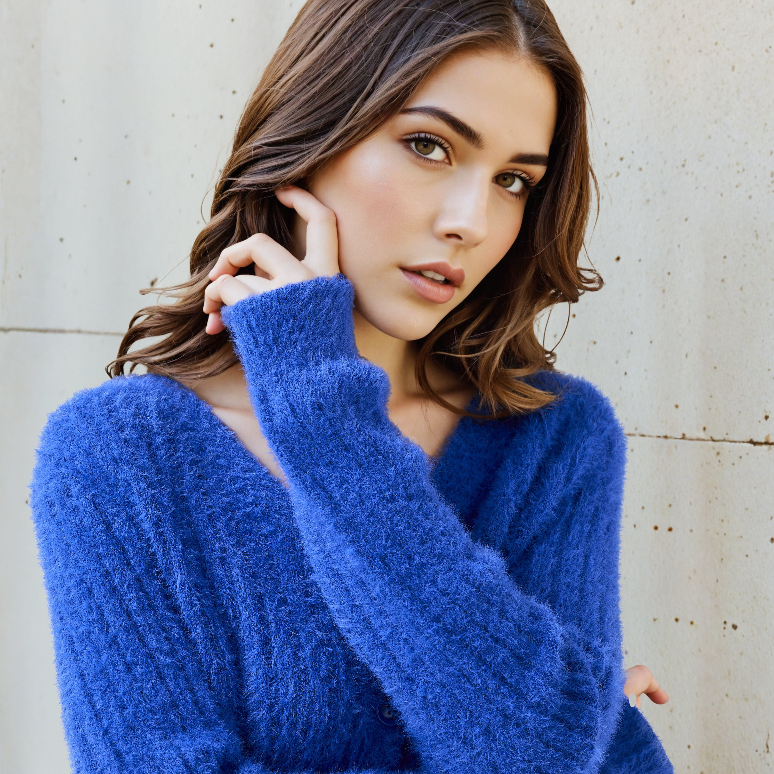 كارديجان بارز الملمس بياقة V بقصة عادية-women-winterwear-cardigansandjumpers-cardigans-image-2