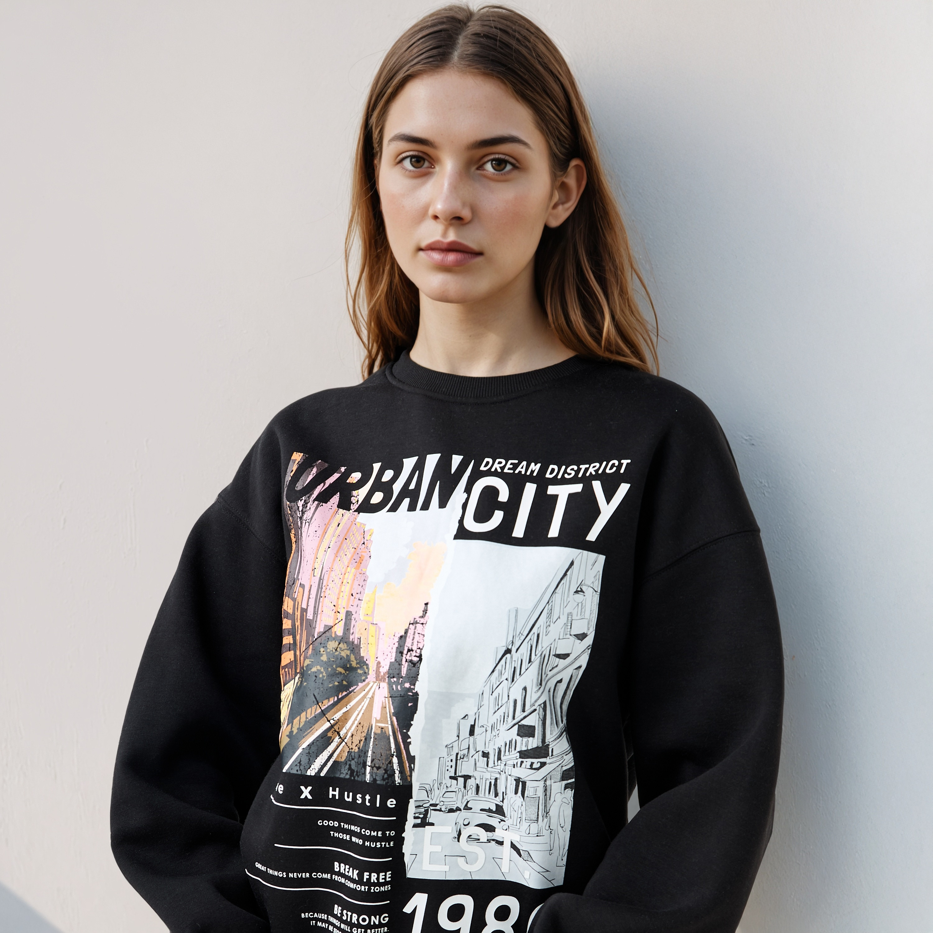 Graphic Print Sweatshirt with Crew Neck-women-winterwear-hoodiesandsweatshirts-sweatshirts-image-4