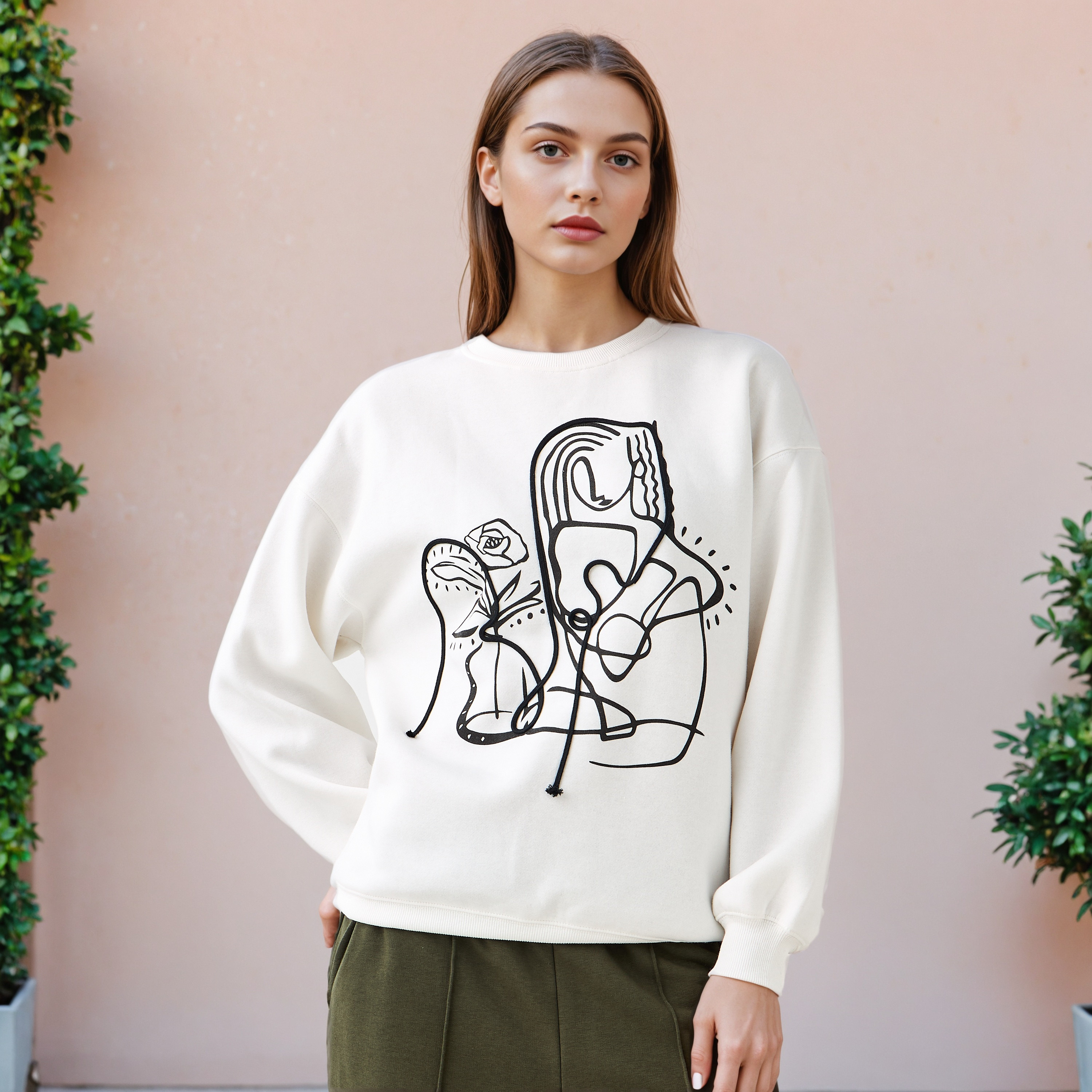 Graphic Print Sweatshirt with Crew Neck-women-winterwear-hoodiesandsweatshirts-sweatshirts-image-1