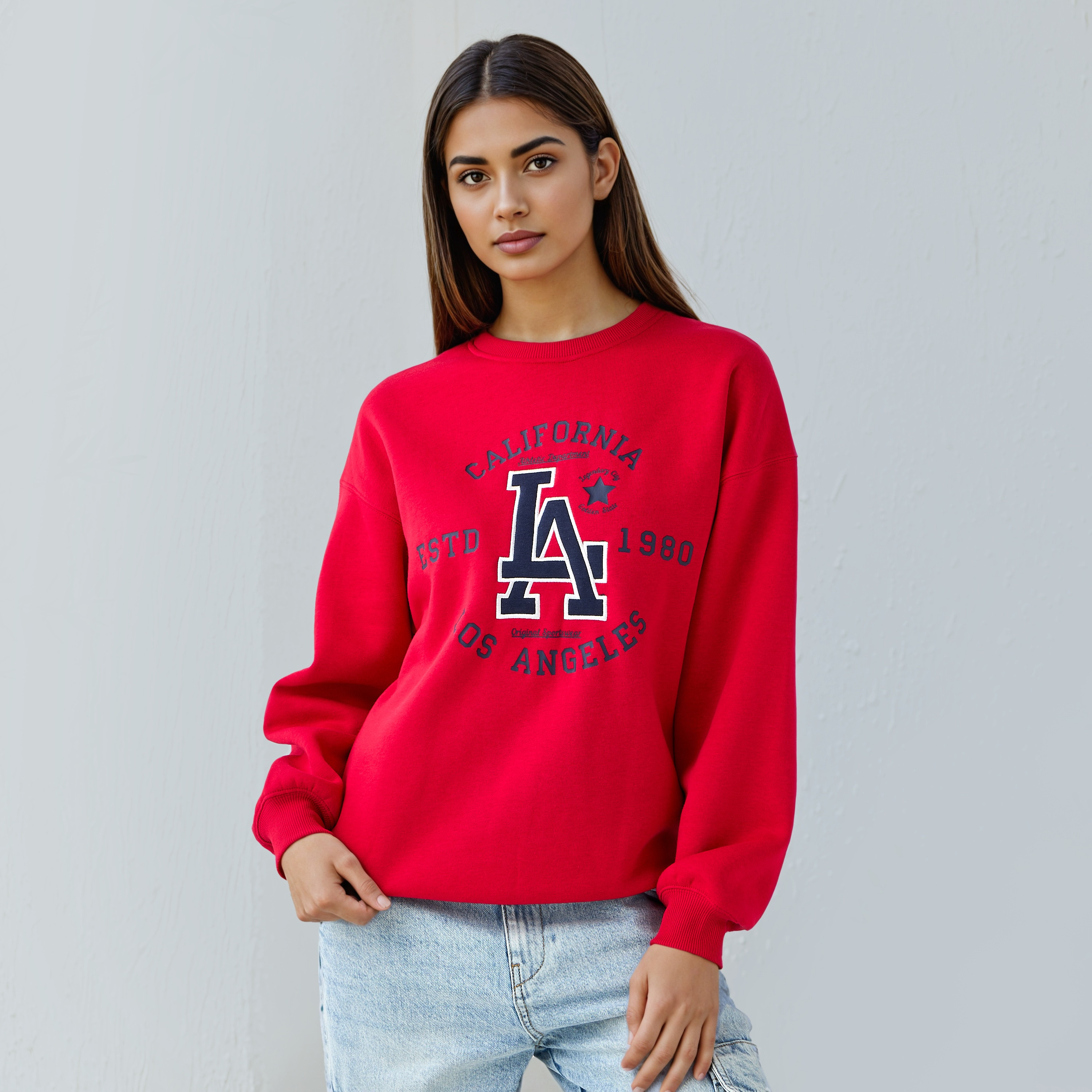 Embroidered Sweatshirt with Crew Neck-women-winterwear-hoodiesandsweatshirts-sweatshirts-image-1