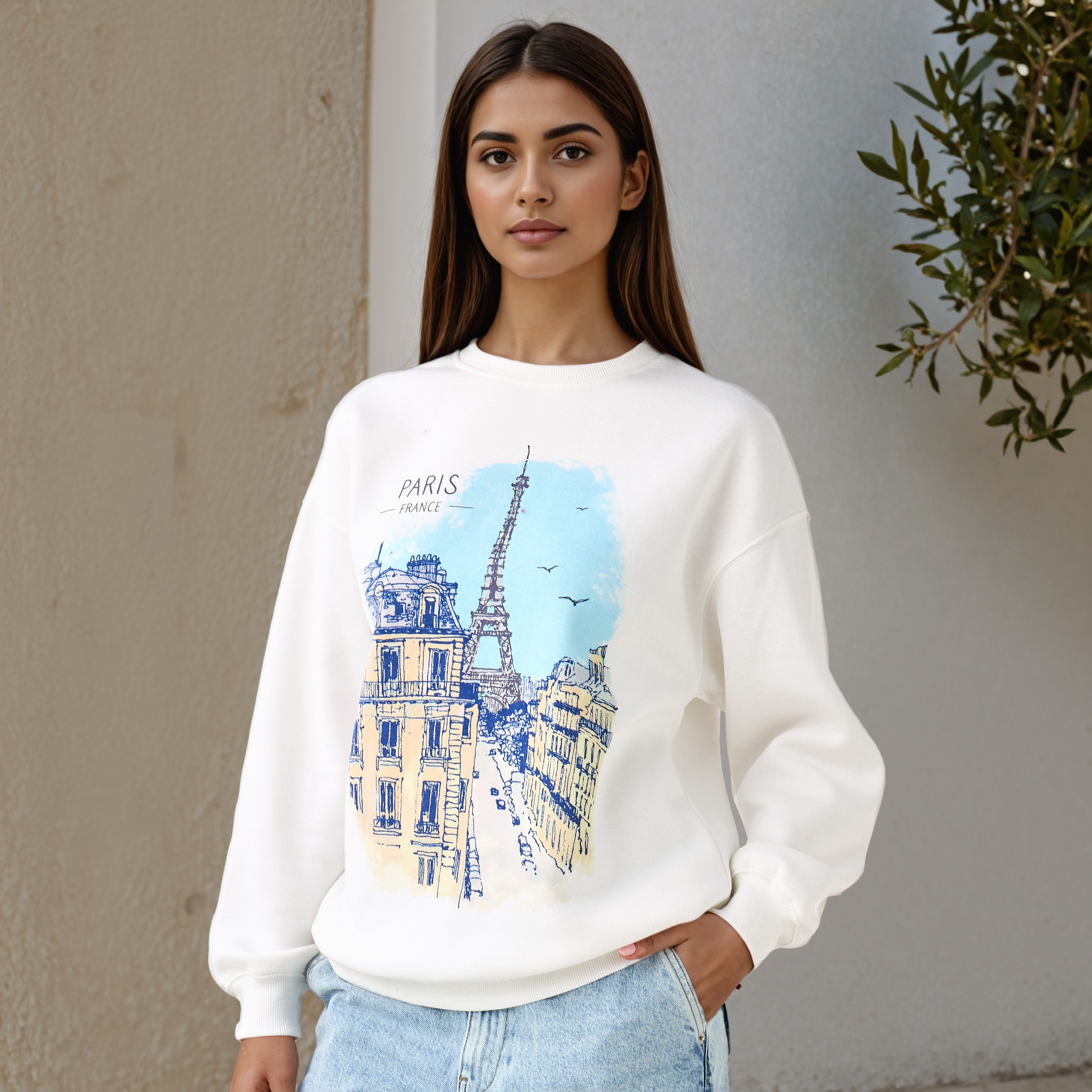Graphic Print Sweatshirt with Crew Neck-women-winterwear-hoodiesandsweatshirts-sweatshirts-image-6