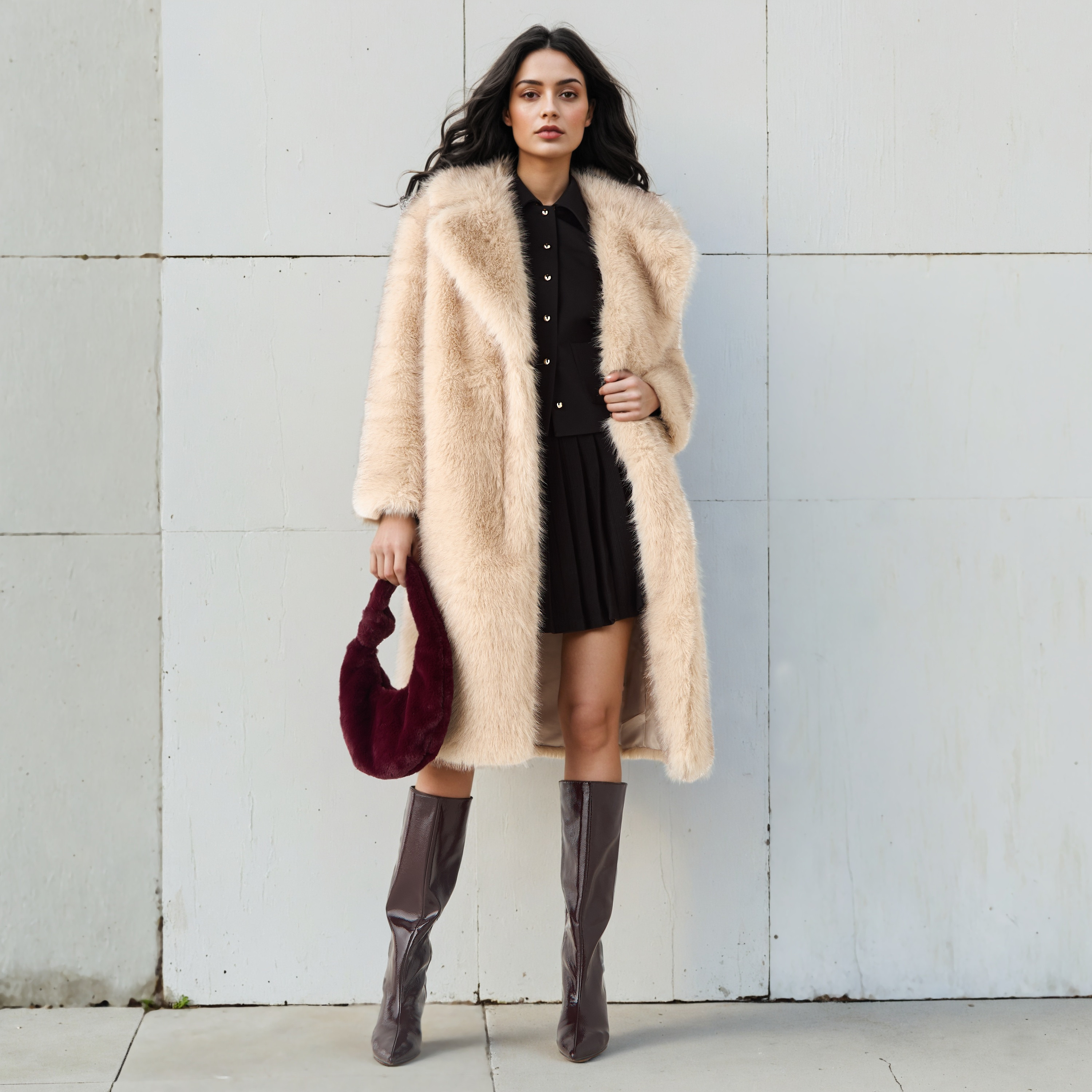 معطف طويل فرو صناعي بأكمام طويلة-women-clothing-coatsandjackets-coats-image-2