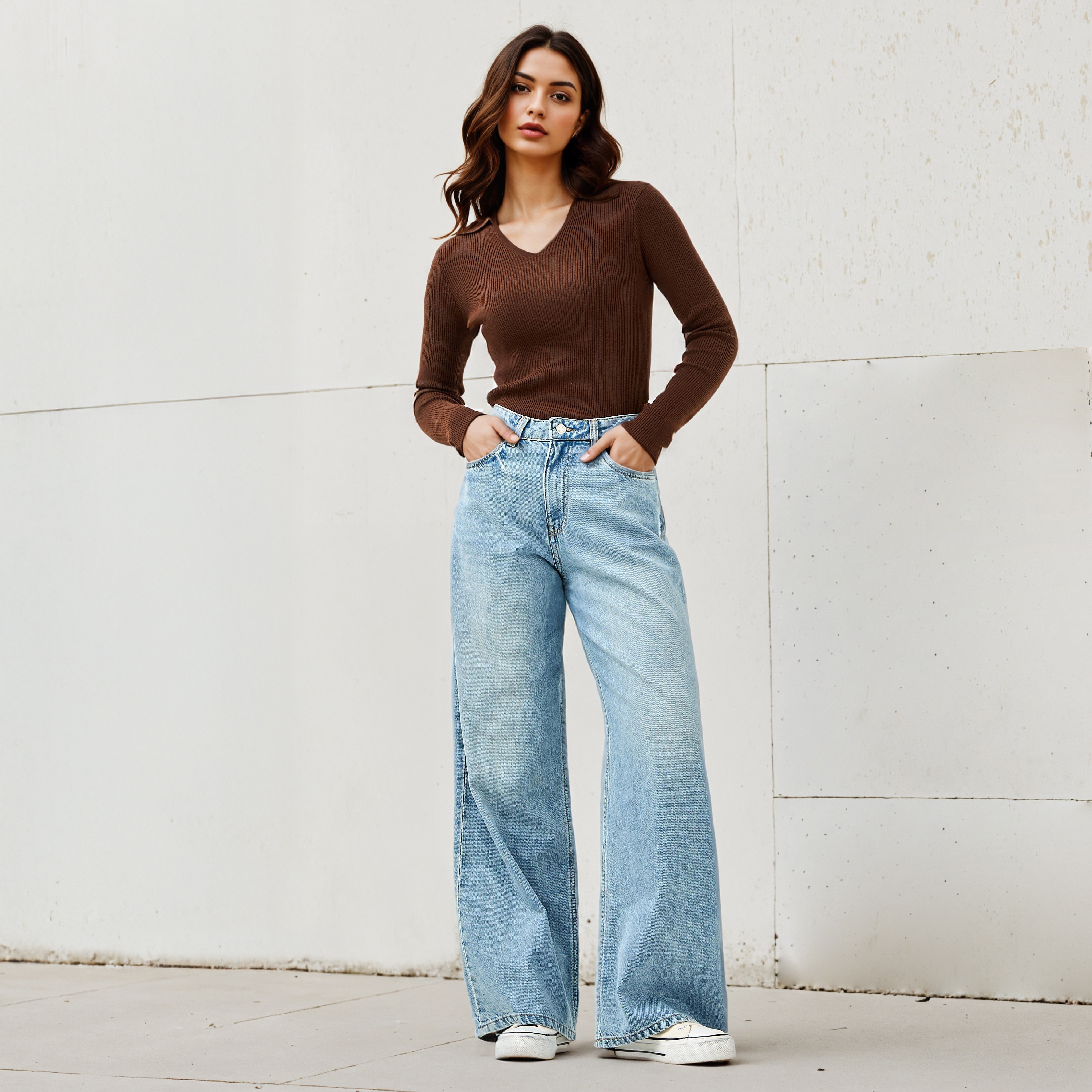تيشيرت بولو قصيرمضلع-women-clothing-tshirts-image-2