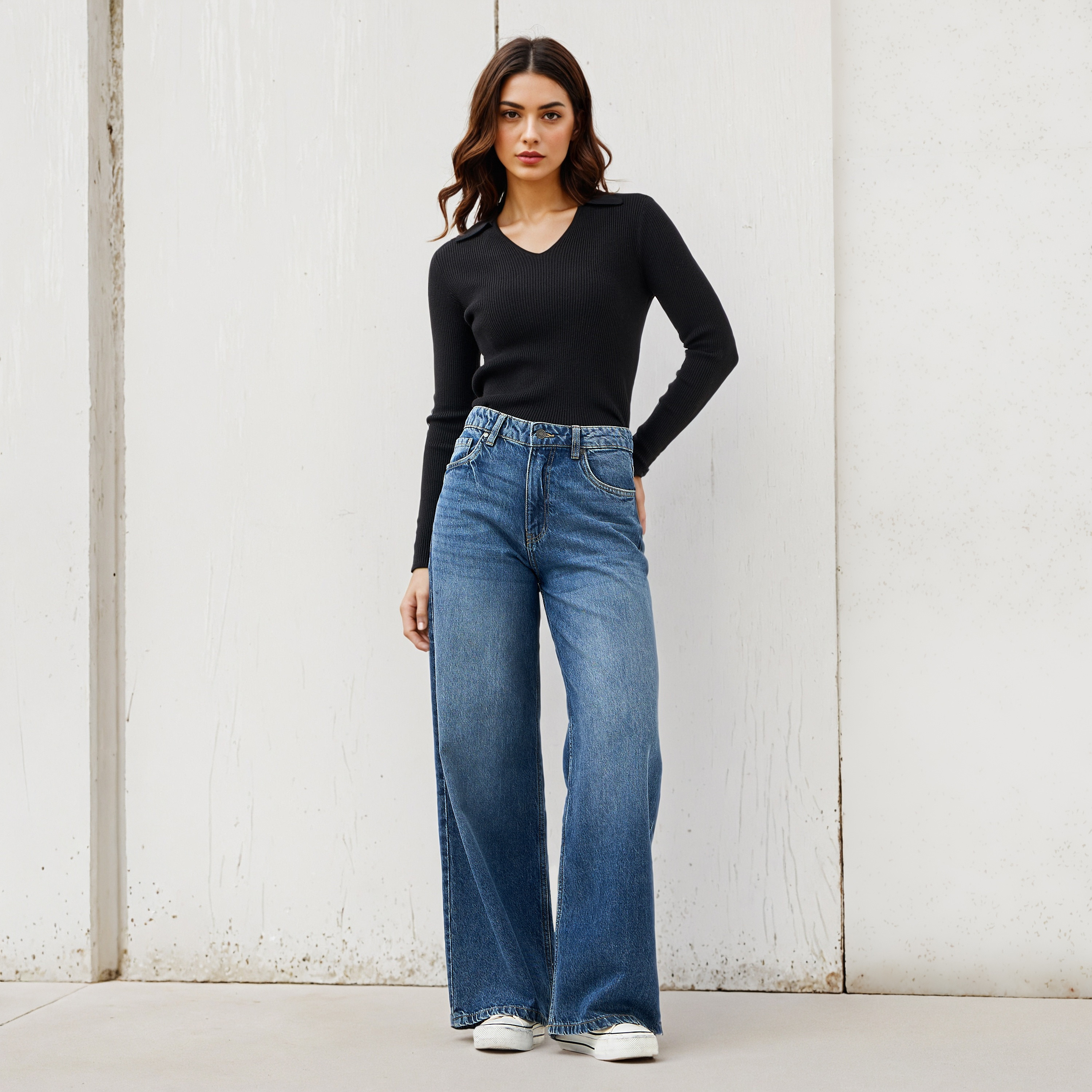 Ribbed Polo Crop T-shirt-women-clothing-tshirts-image-2