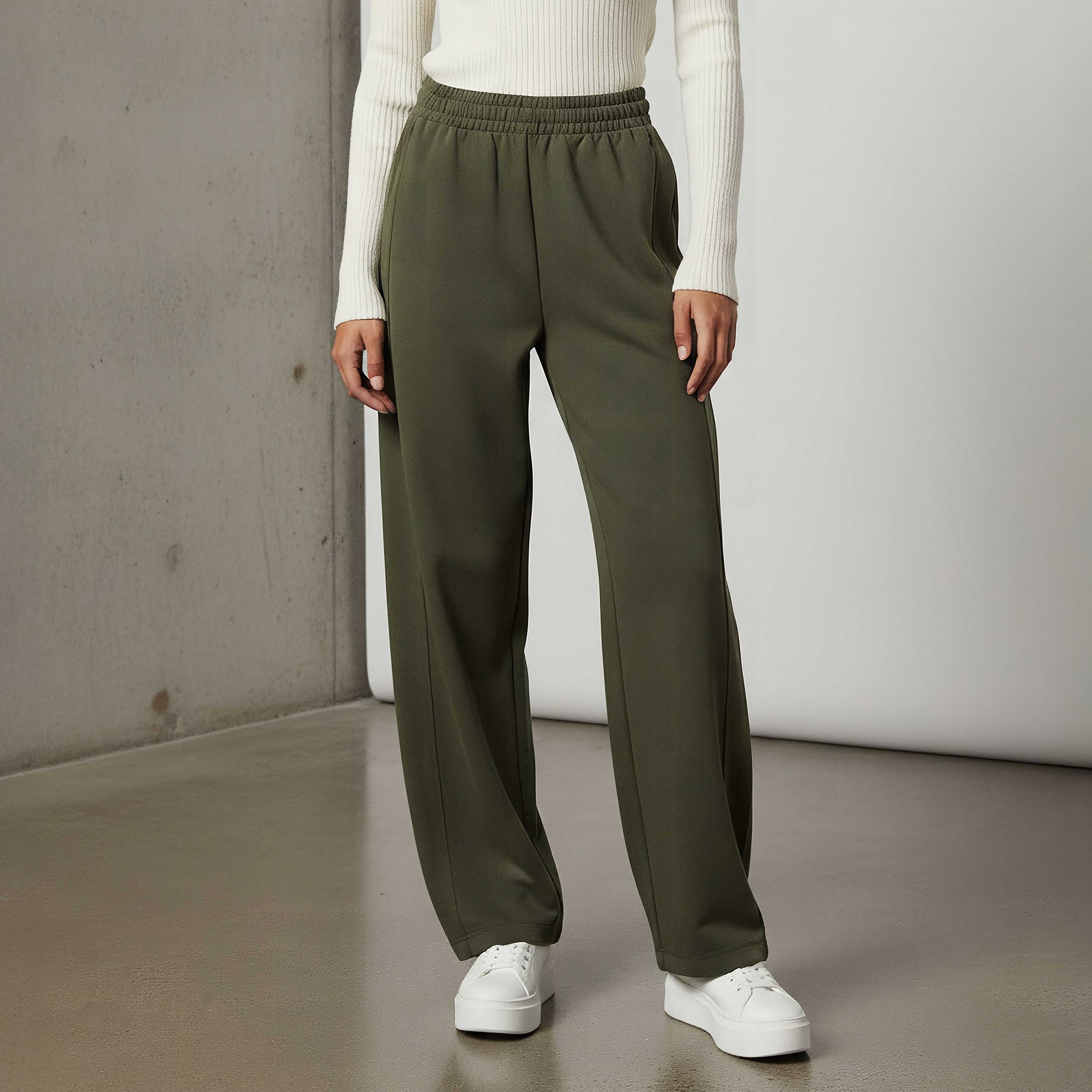 Barrel Fit Mid Rise Panelled Pants-women-clothing-bottoms-trousers-image-1