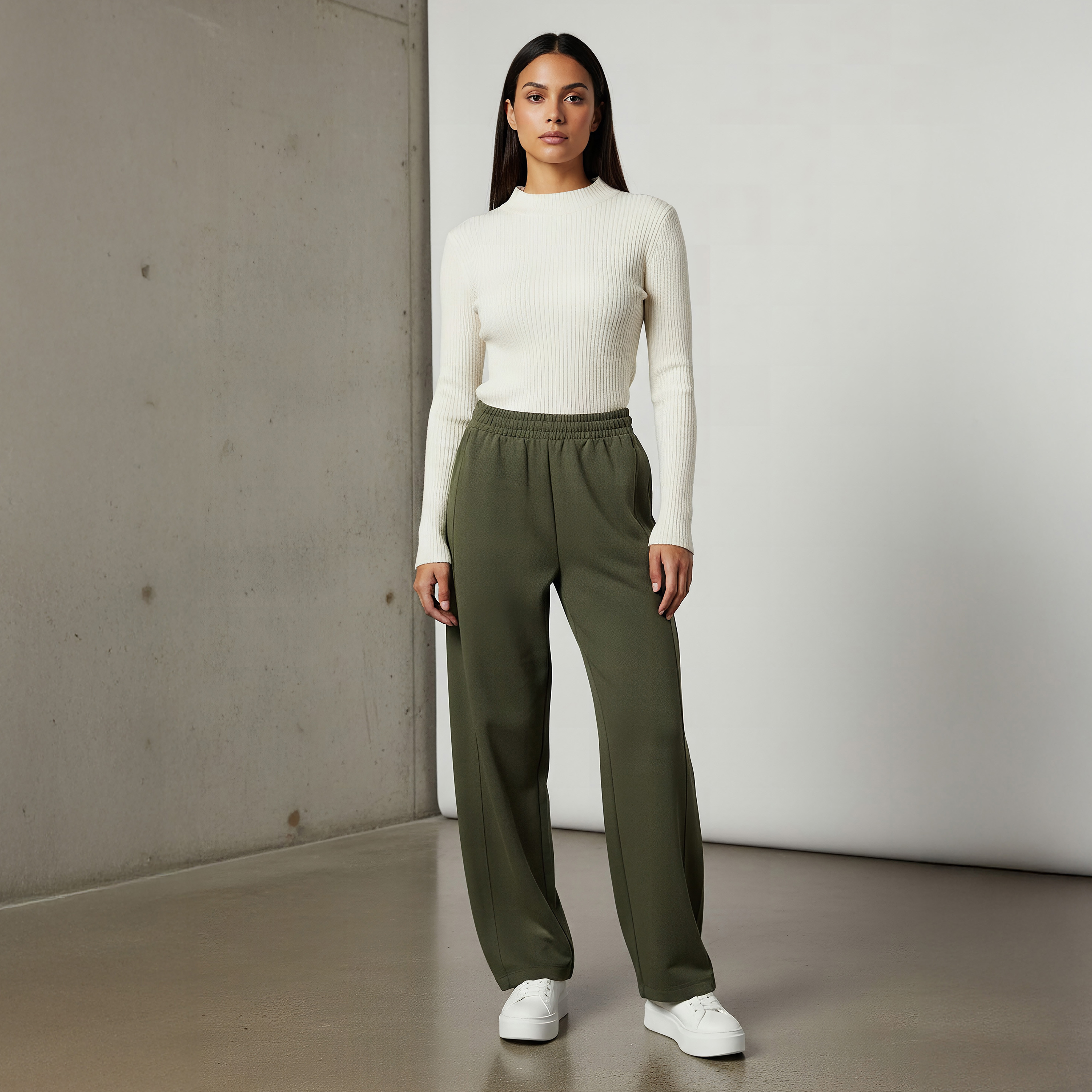 Barrel Fit Mid Rise Panelled Pants-women-clothing-bottoms-trousers-image-2