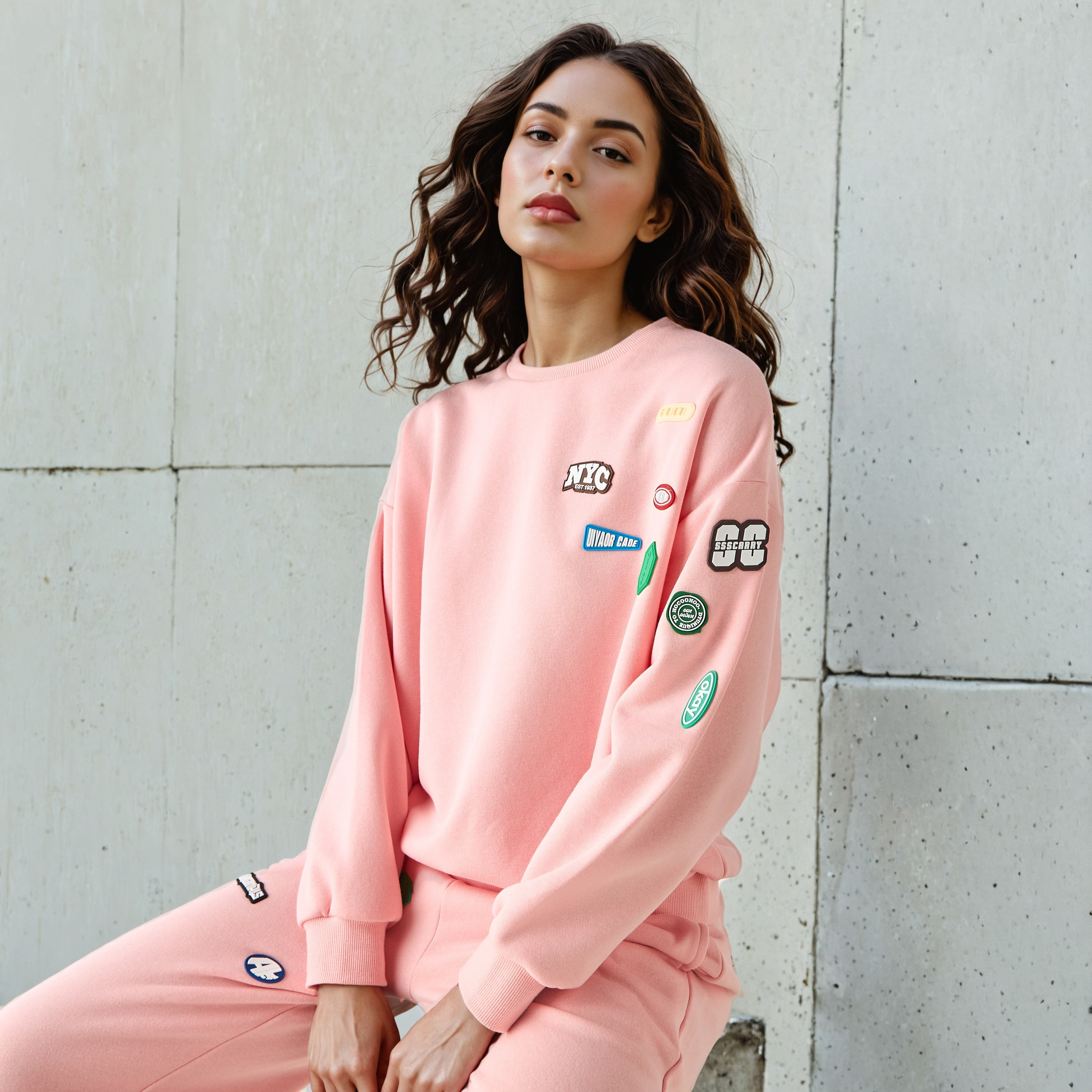 Patch Accent Sweatshirt-women-winterwear-hoodiesandsweatshirts-sweatshirts-image-1