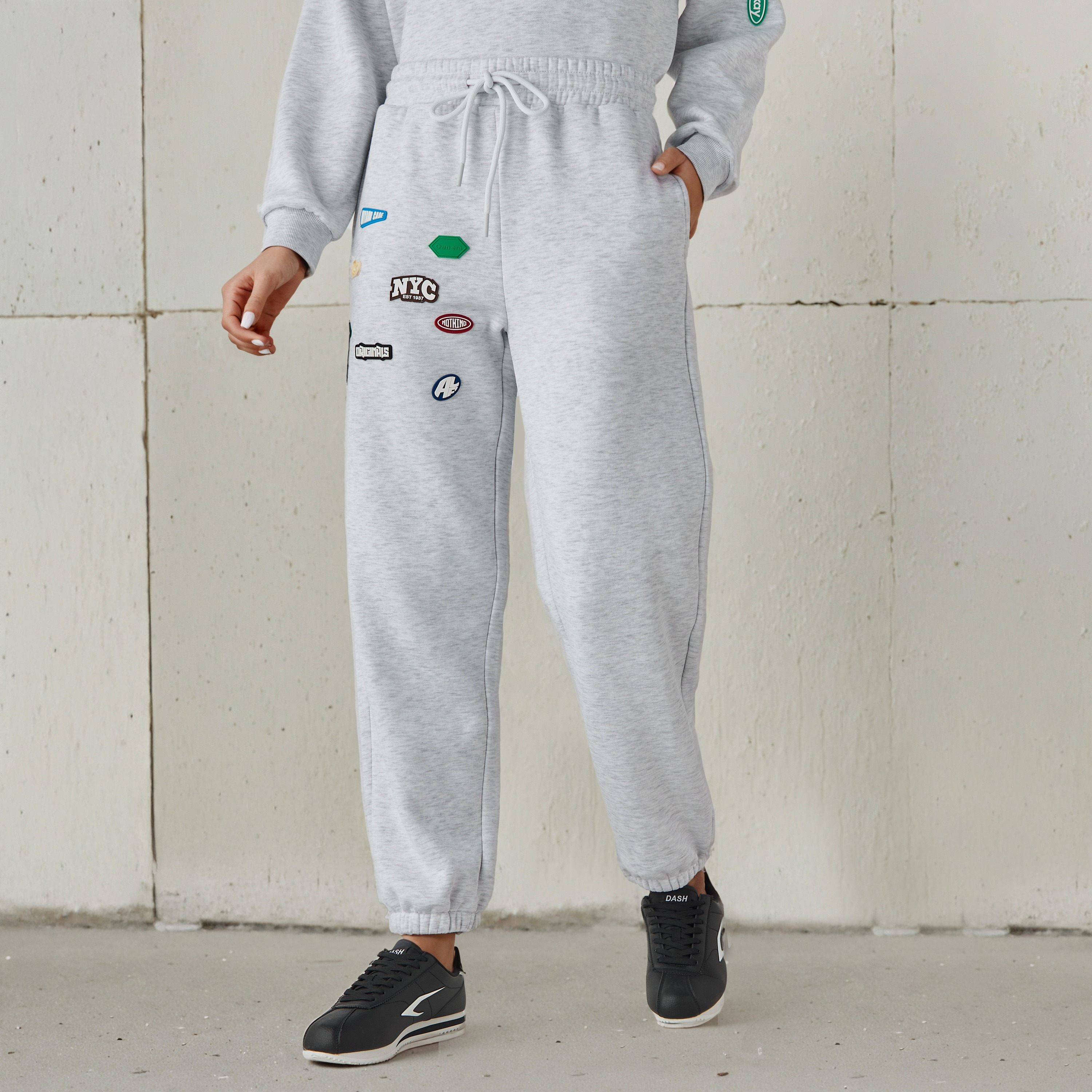 Patch Accent Joggers-women-clothing-bottoms-joggers-image-1