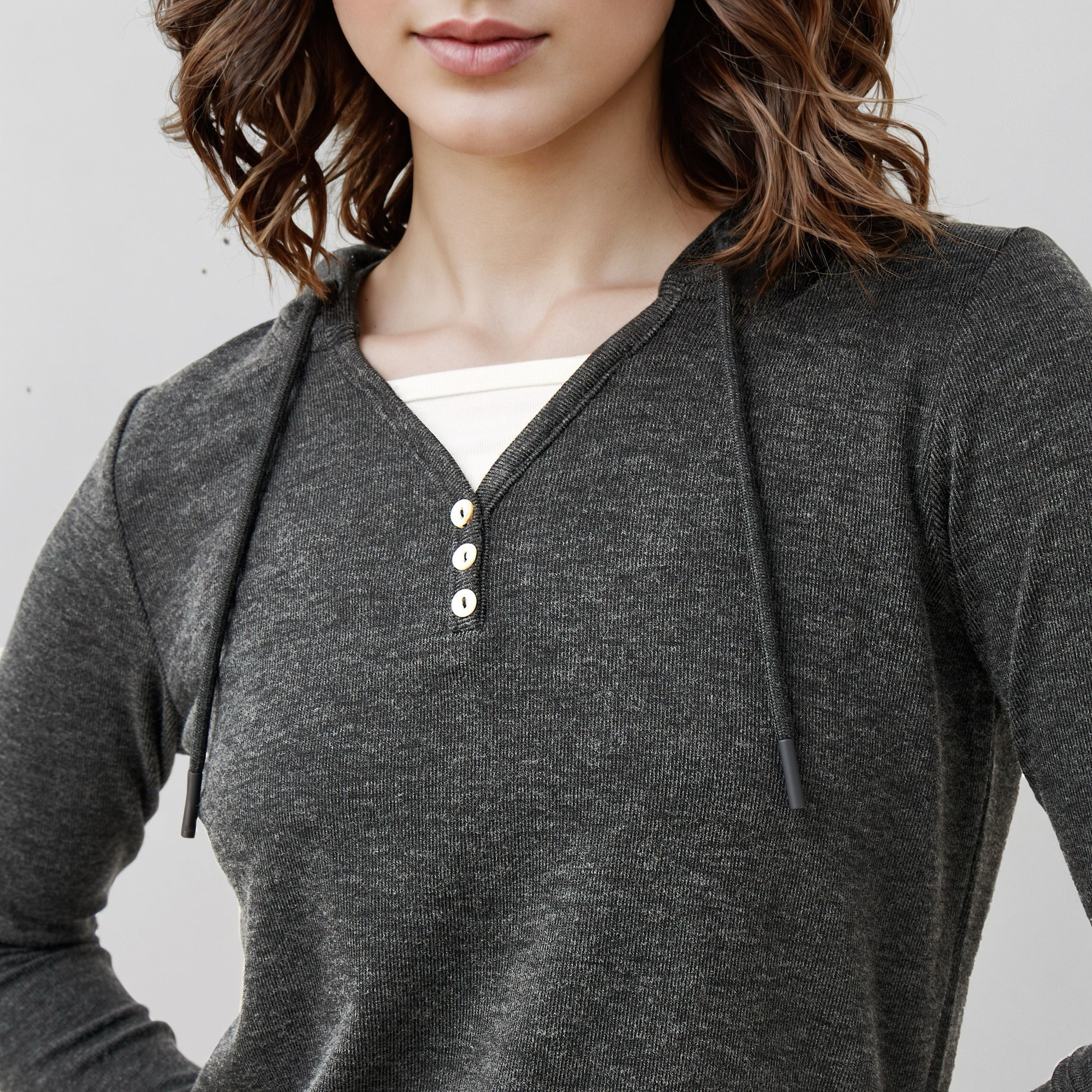 Hooded V-neck T-shirt-women-clothing-tshirts-image-5