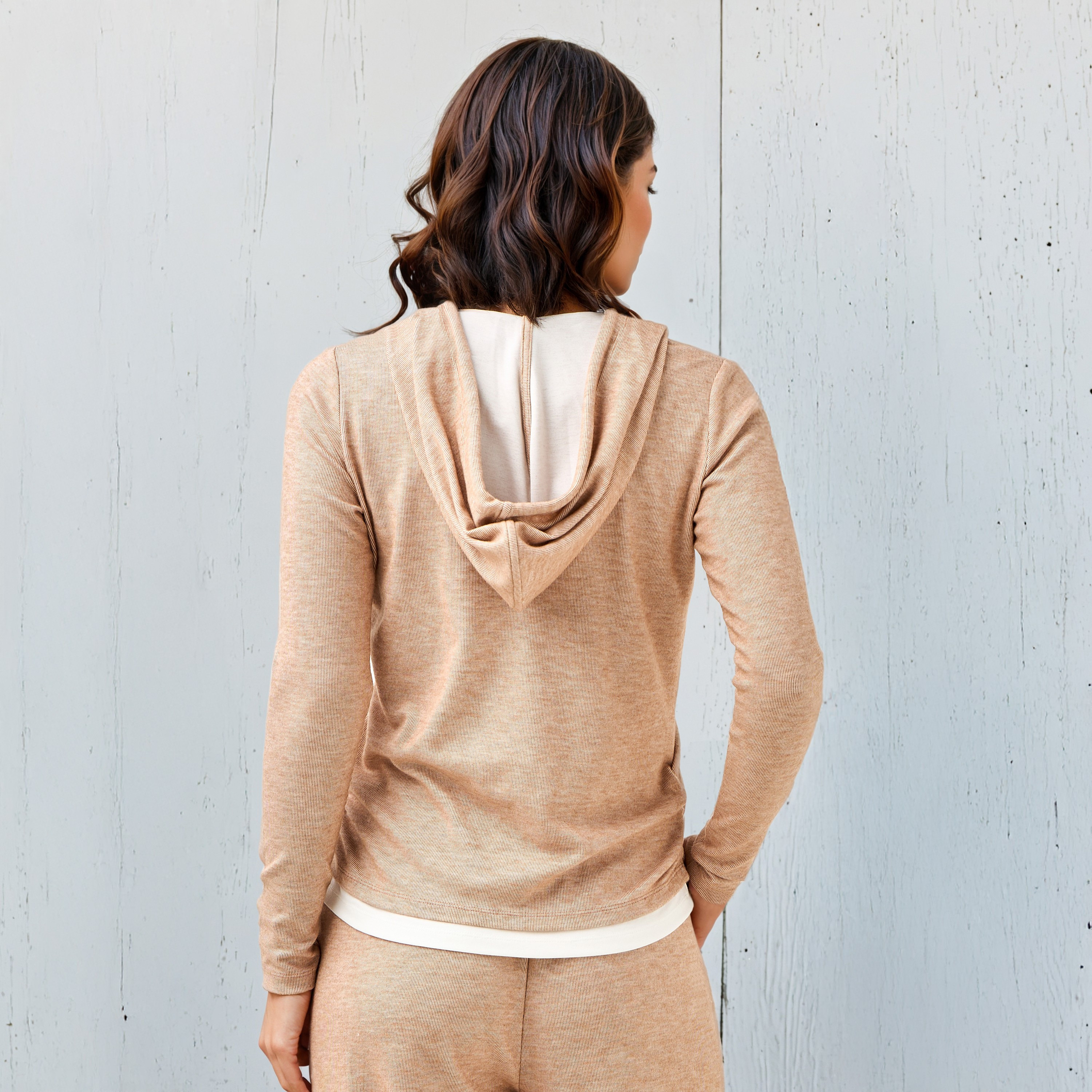 Hooded V-neck T-shirt-women-clothing-tshirts-image-3