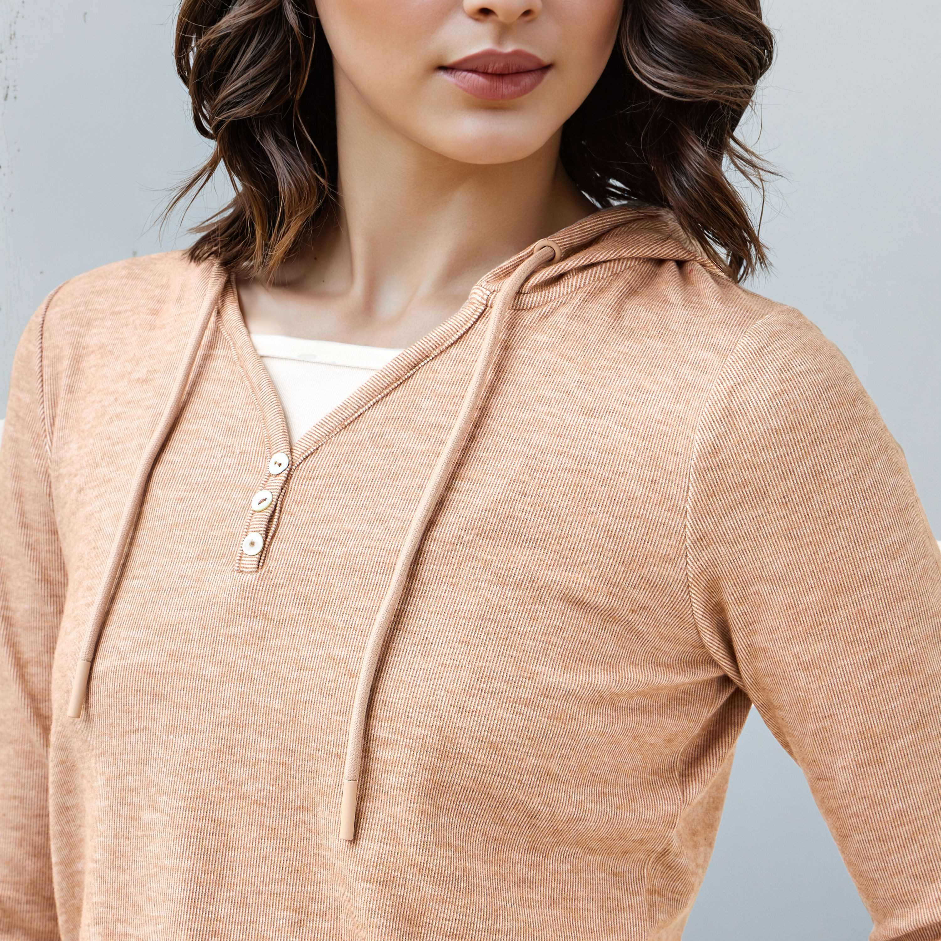 Hooded V-neck T-shirt-women-clothing-tshirts-image-5