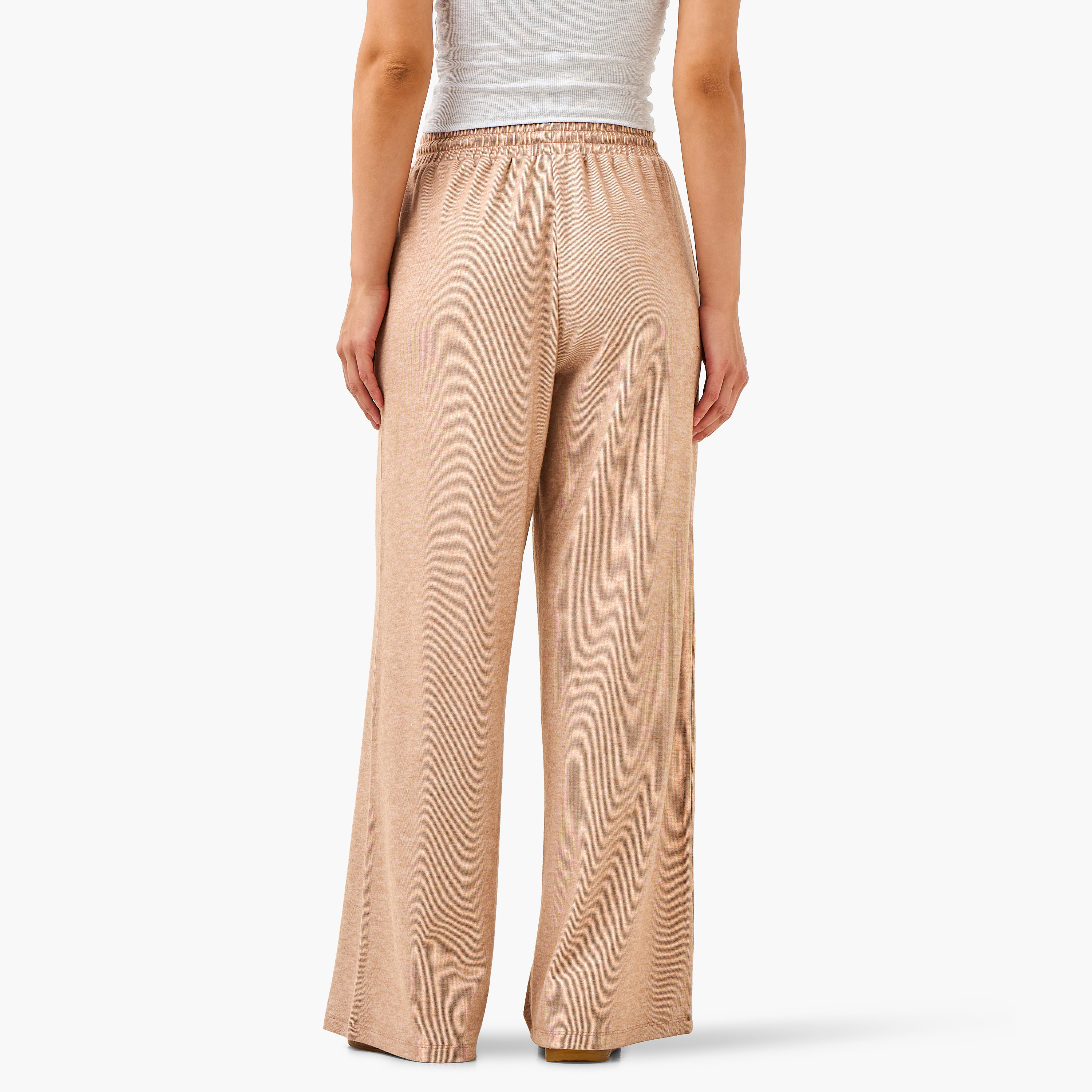 Textured Track Pants with Drawstring Waistband-women-clothing-bottoms-joggers-image-3