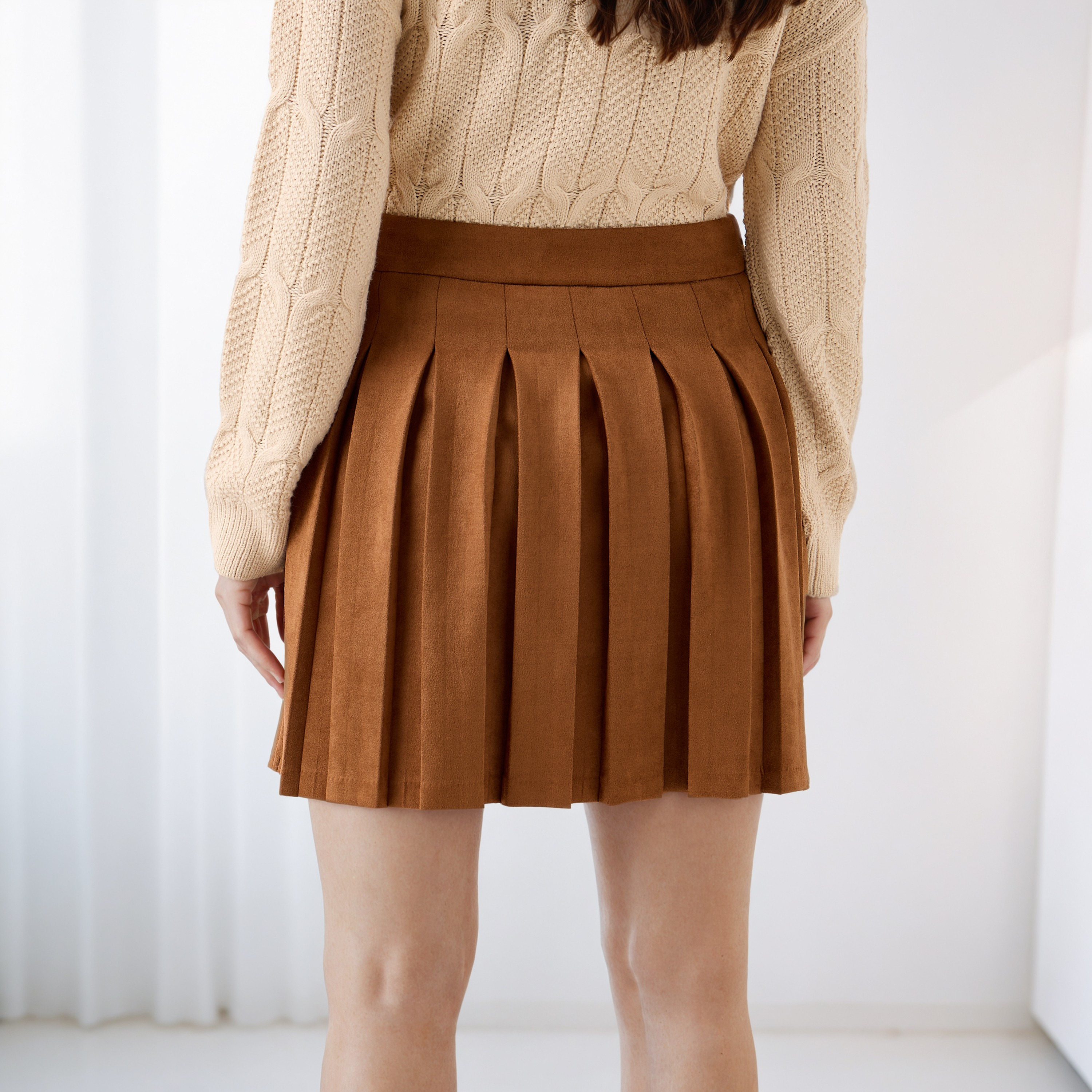 تنورة قصيرة بسحاب إغلاق وطيات-women-clothing-bottoms-skirts-image-3