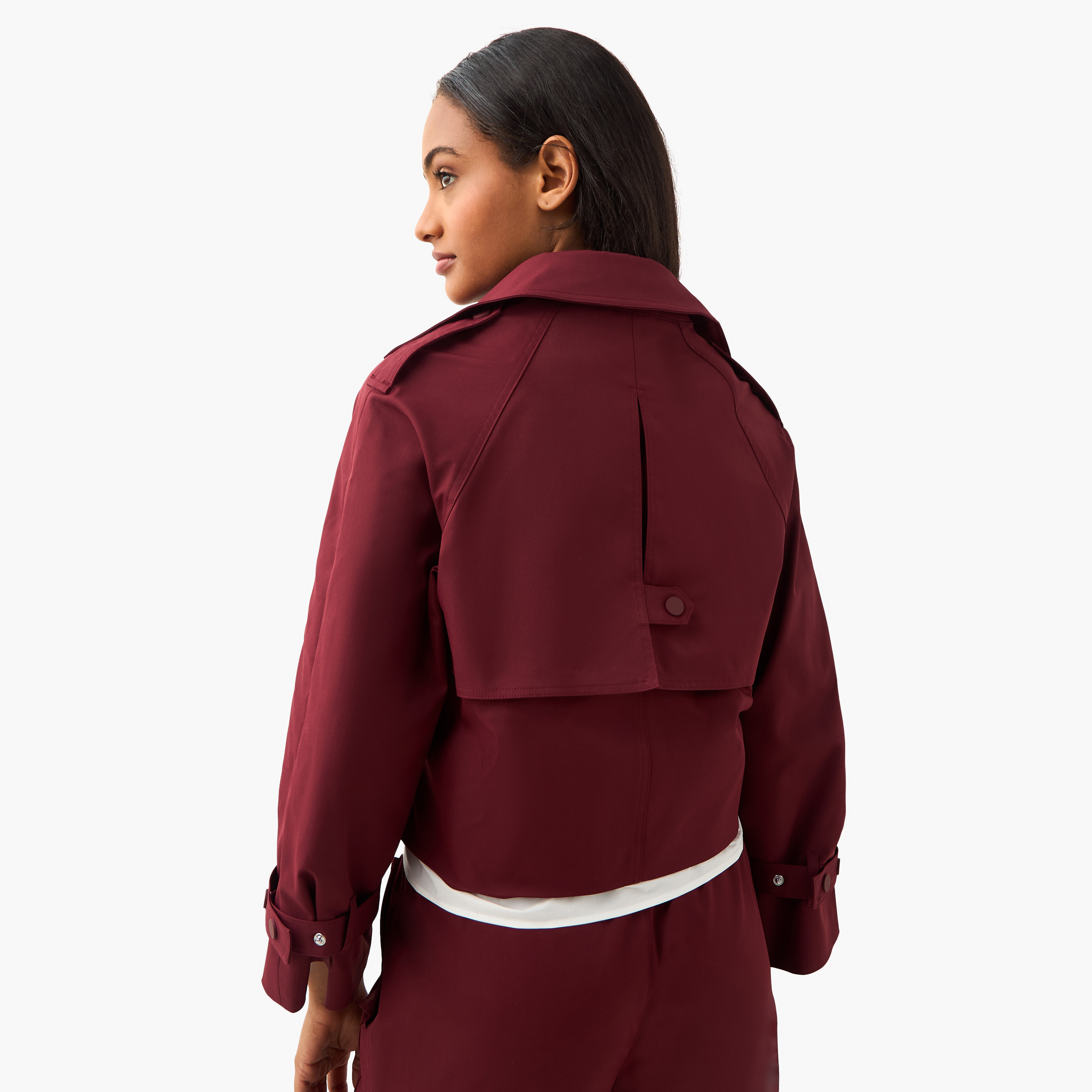 Cropped Polyester Blend Utilty Jacket with Button Closure-women-winterwear-coatsandjackets-jackets-image-4