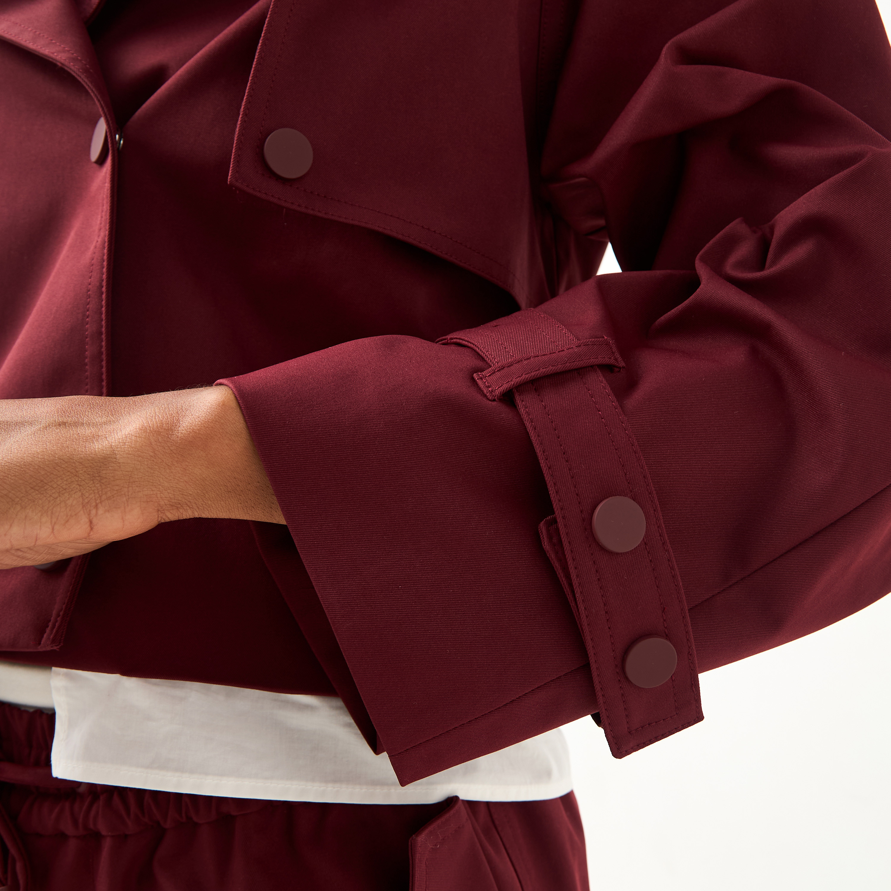 Cropped Polyester Blend Utilty Jacket with Button Closure-women-winterwear-coatsandjackets-jackets-image-5