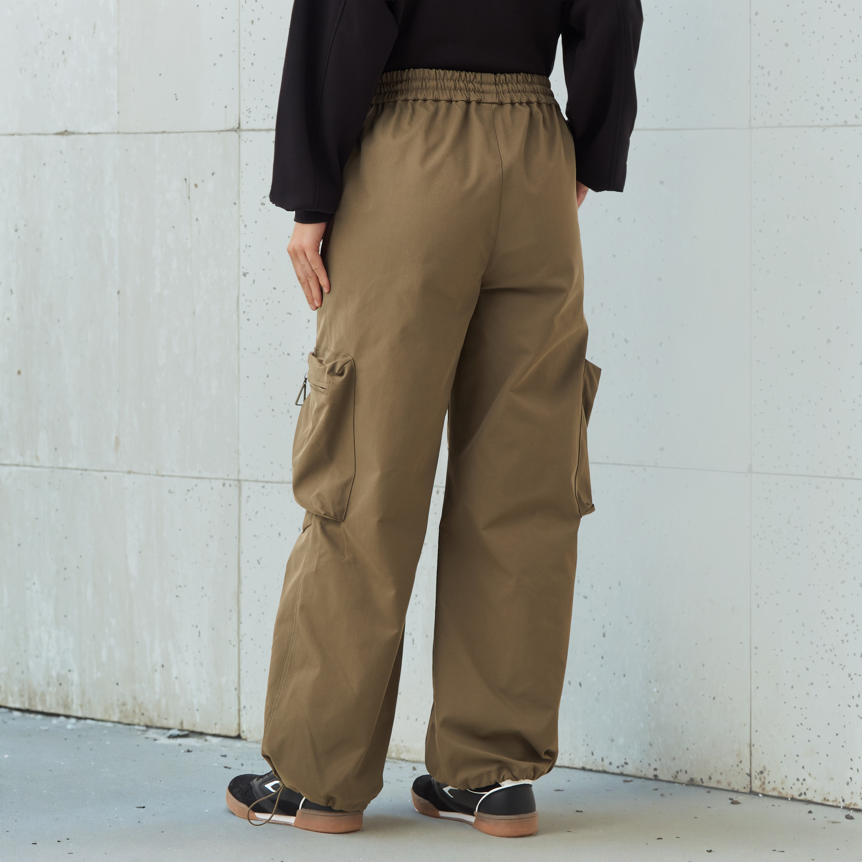 Regular Fit Drawstring Waist Utility Pants-women-clothing-bottoms-trousers-image-3