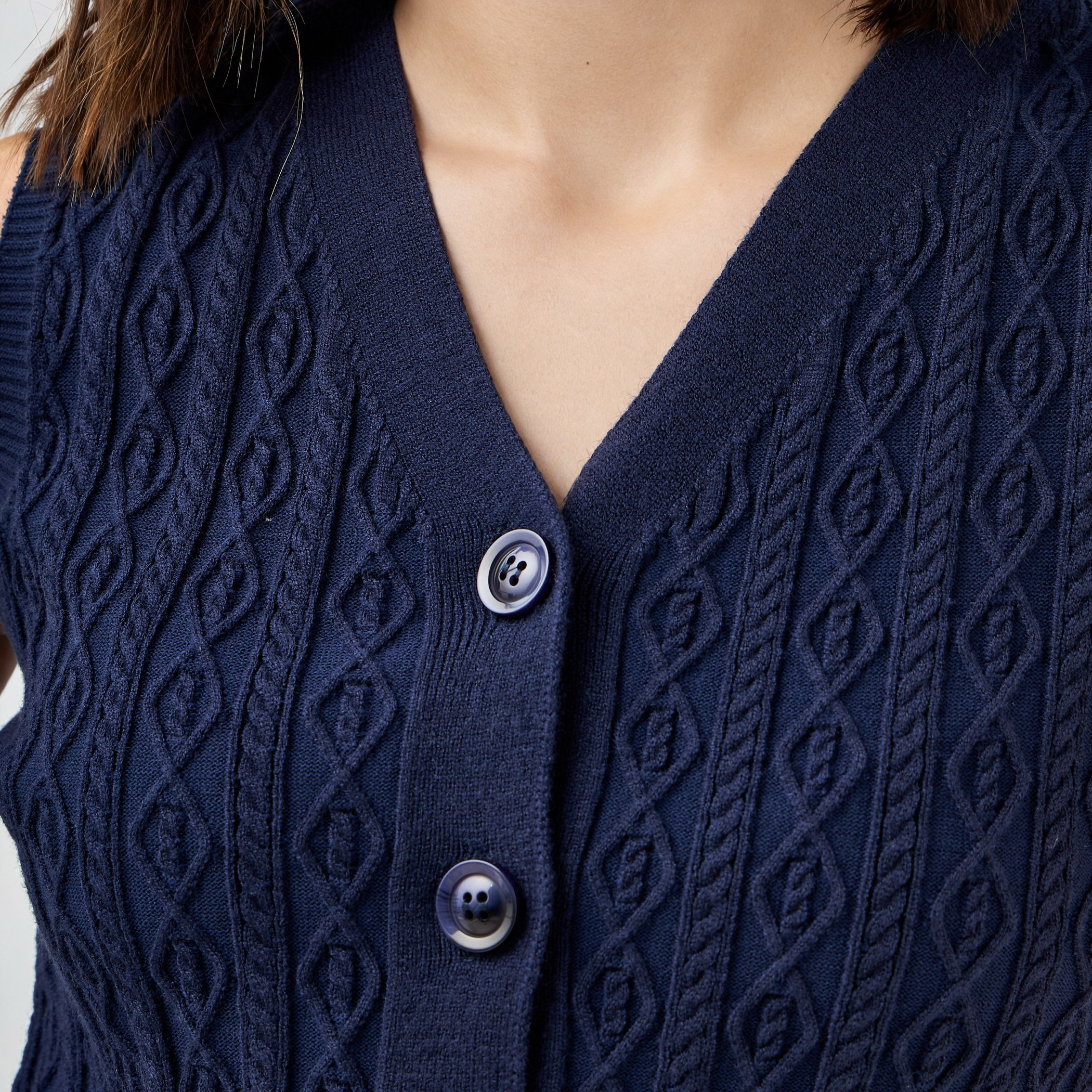 Textured V-neck Sleeveless Sweater-women-clothing-cardigansandjumpers-jumpers-image-5