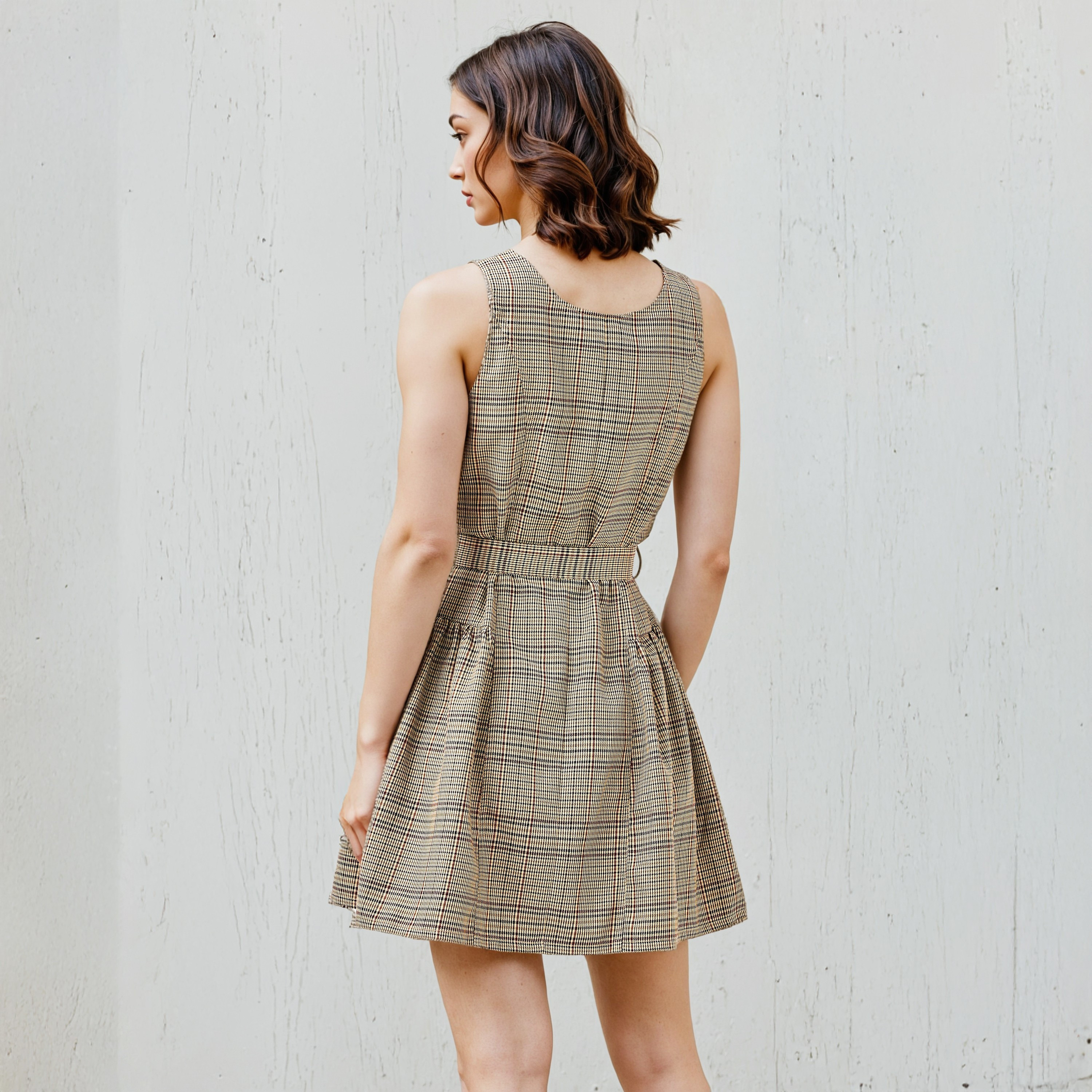 فستان كاروهات بحزام-women-clothing-dresses-image-3