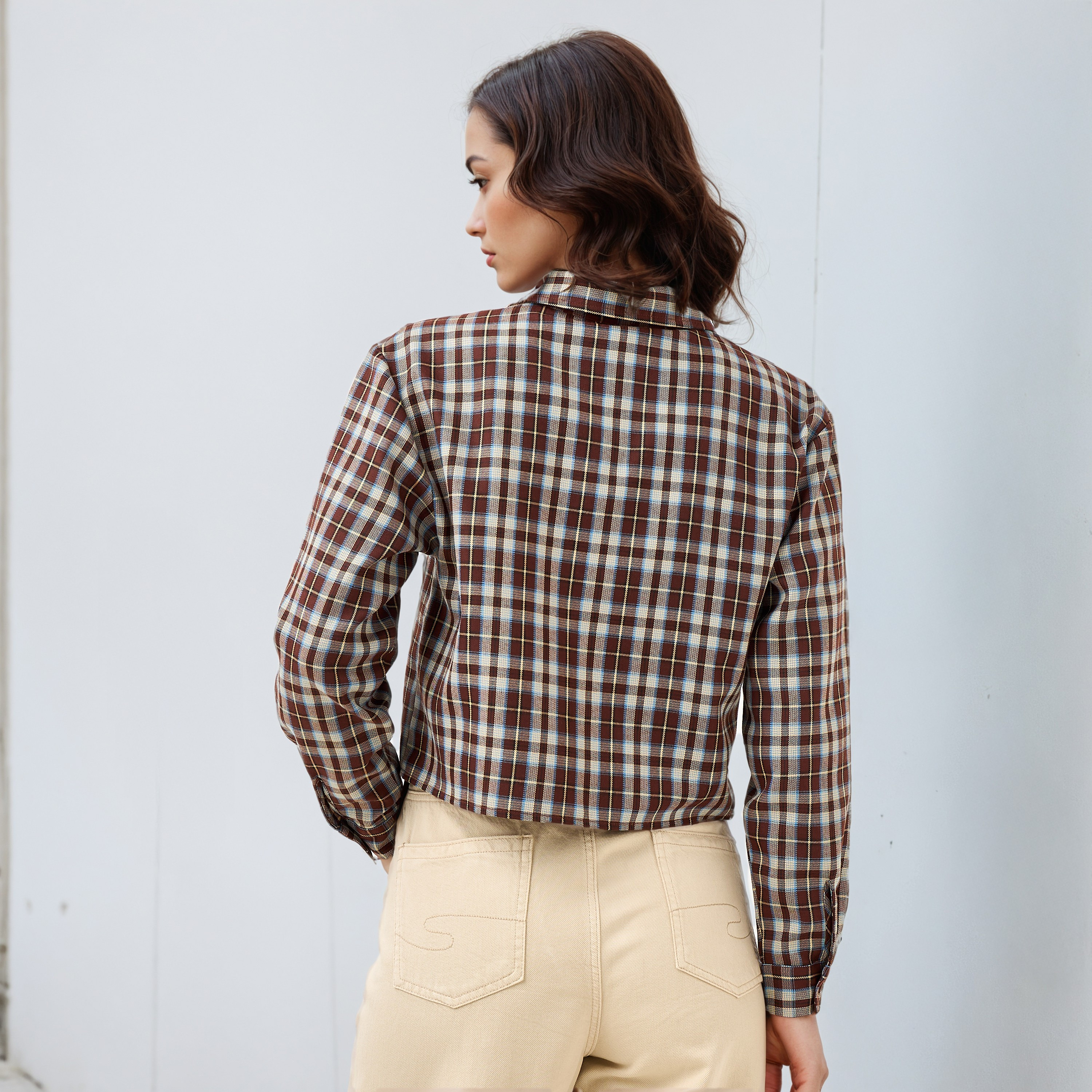 قميص كاروهات بجيب-women-clothing-shirtsandblouses-shirts-image-3