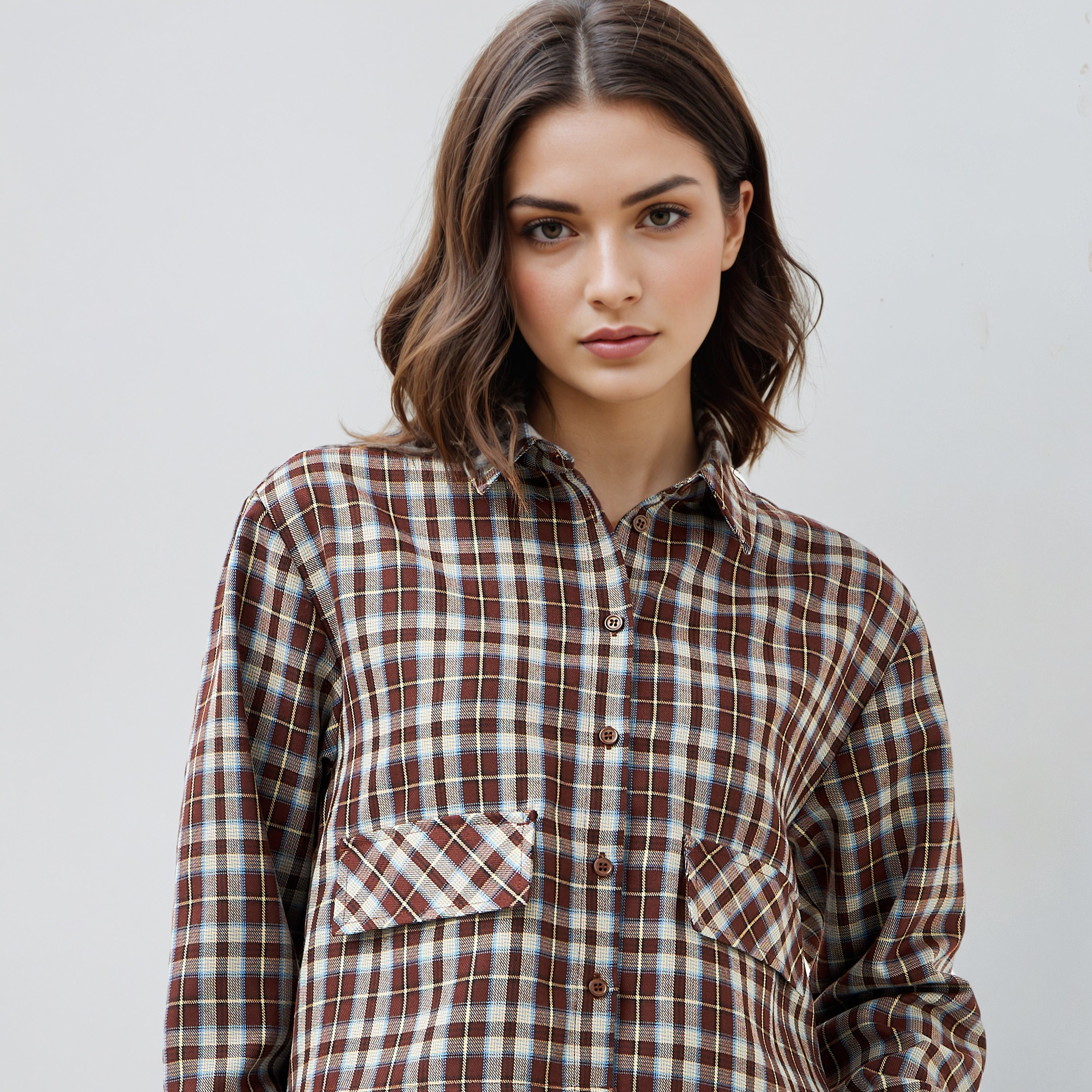 قميص كاروهات بجيب-women-clothing-shirtsandblouses-shirts-image-4