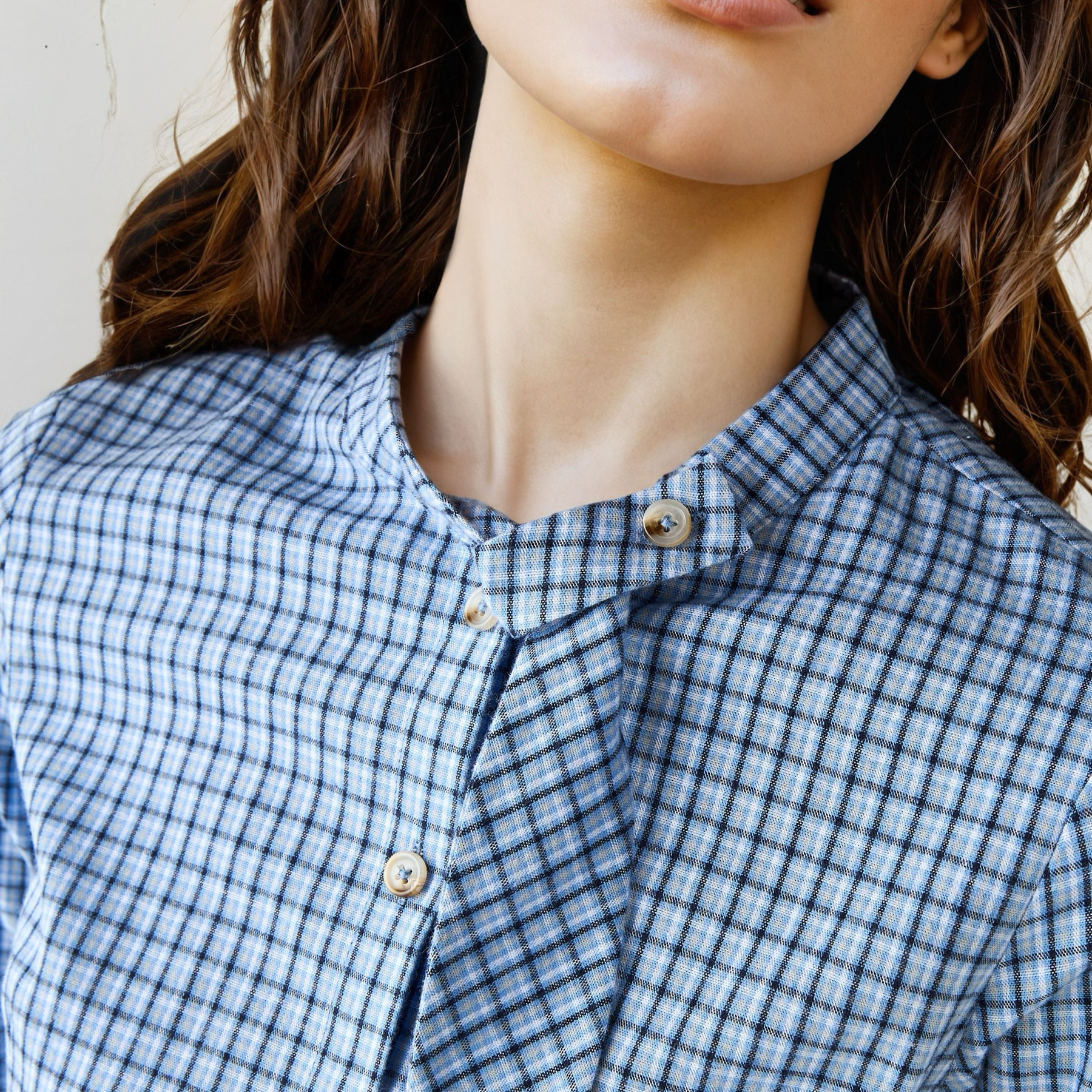 Checked Shirt with Tie Detail-women-clothing-shirtsandblouses-shirts-image-3