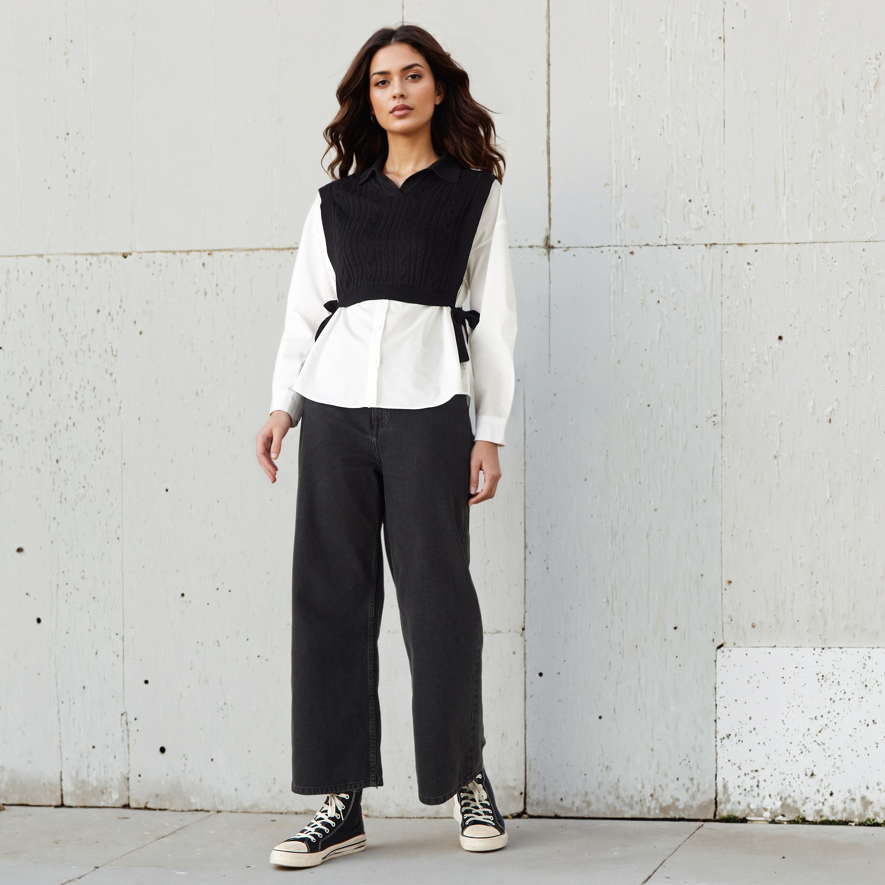 Regular Fit Textured Twofer Top-women-clothing-shirtsandblouses-blouses-image-2