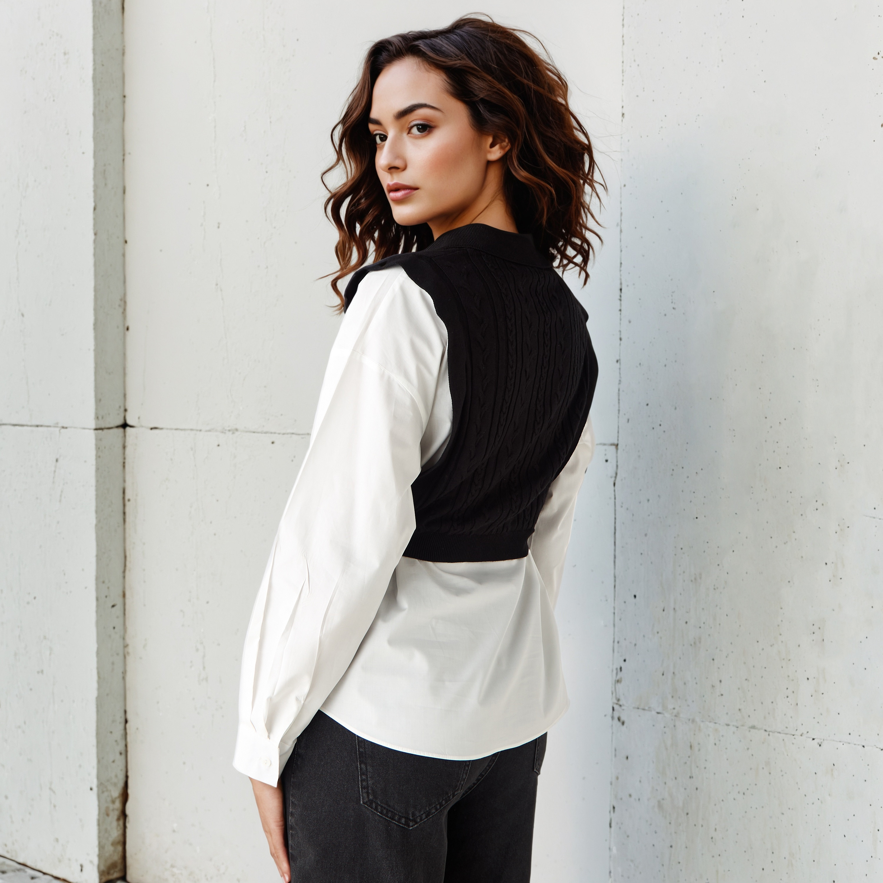 Regular Fit Textured Twofer Top-women-clothing-shirtsandblouses-blouses-image-4