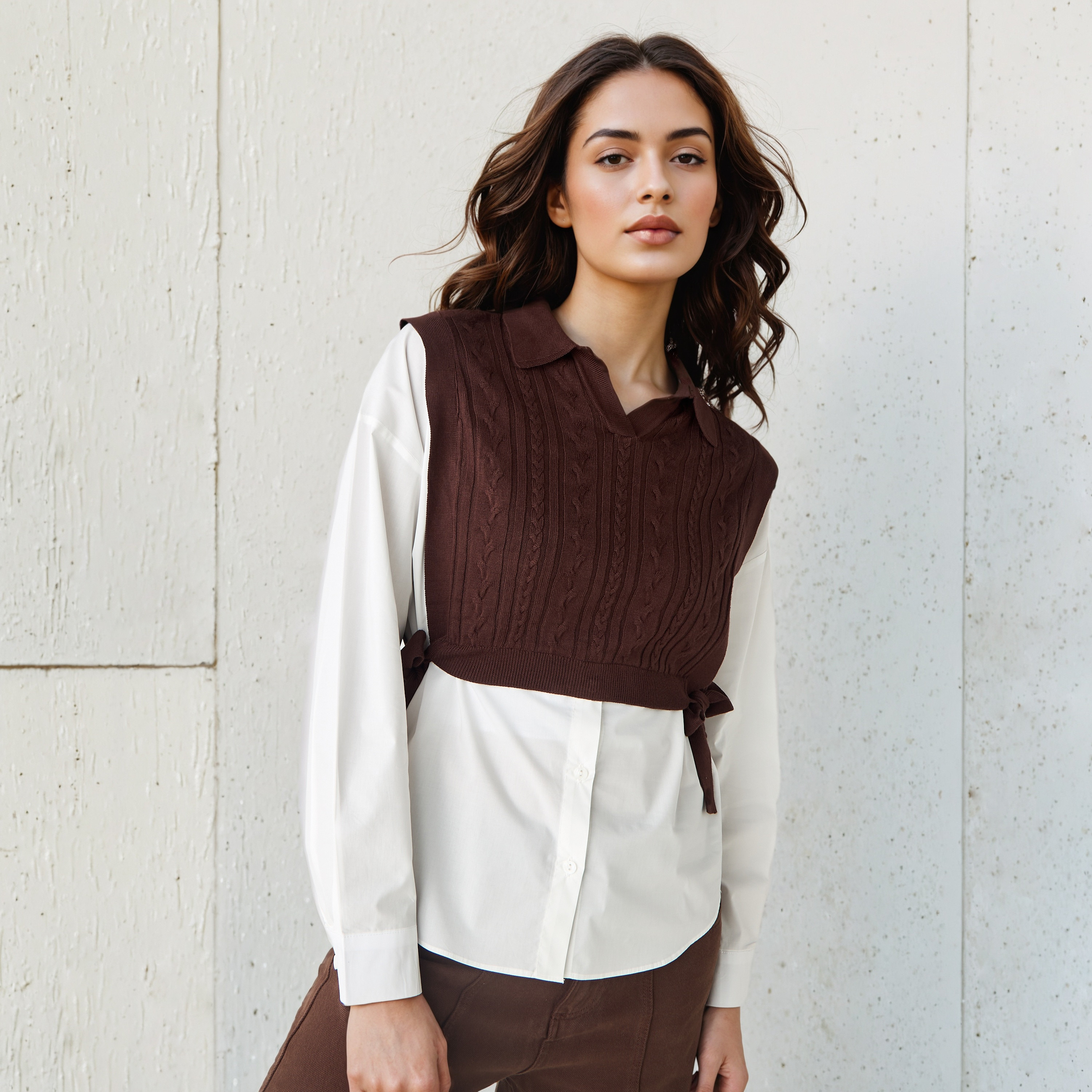 Regular Fit Textured Twofer Top-women-clothing-shirtsandblouses-blouses-image-1