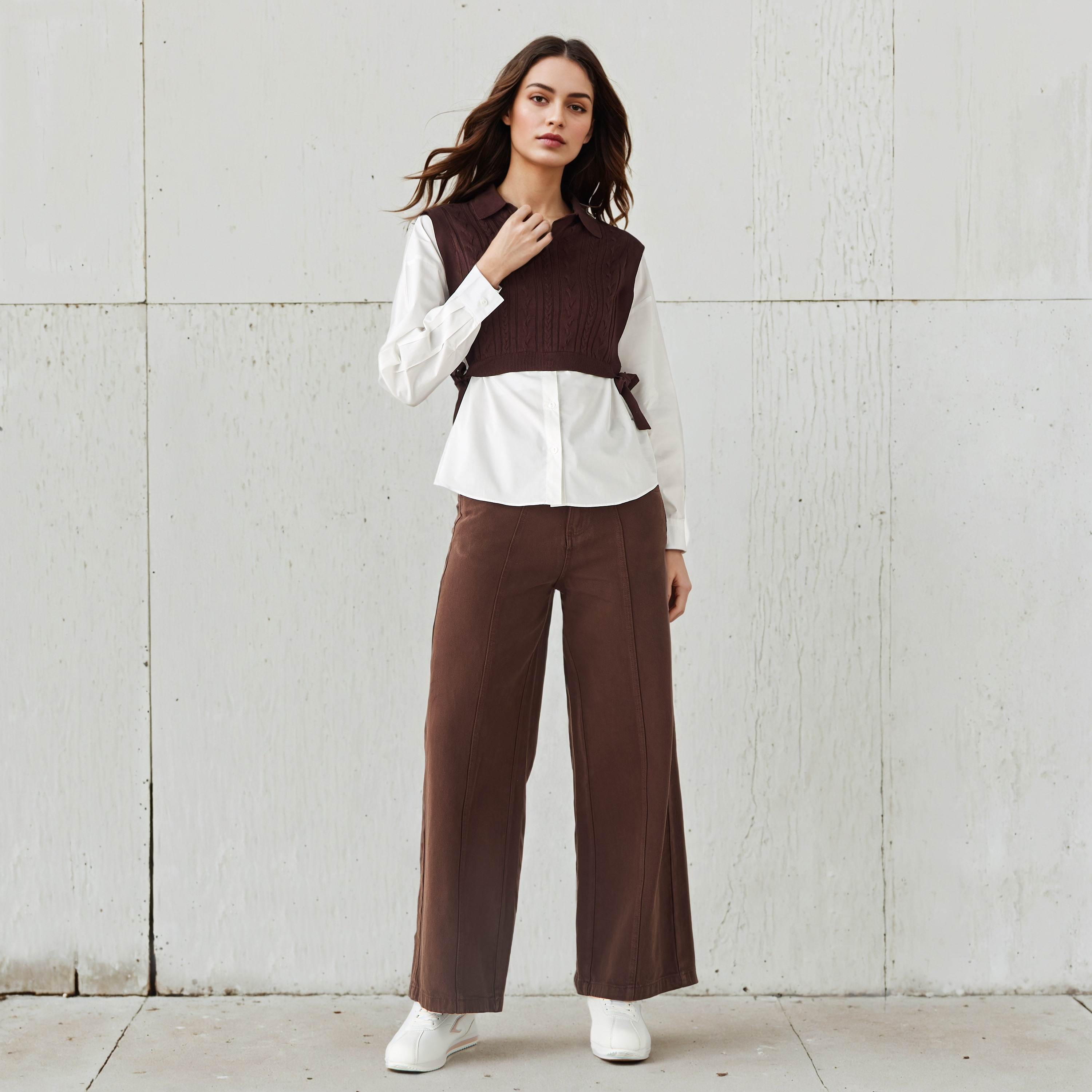 Regular Fit Textured Twofer Top-women-clothing-shirtsandblouses-blouses-image-2