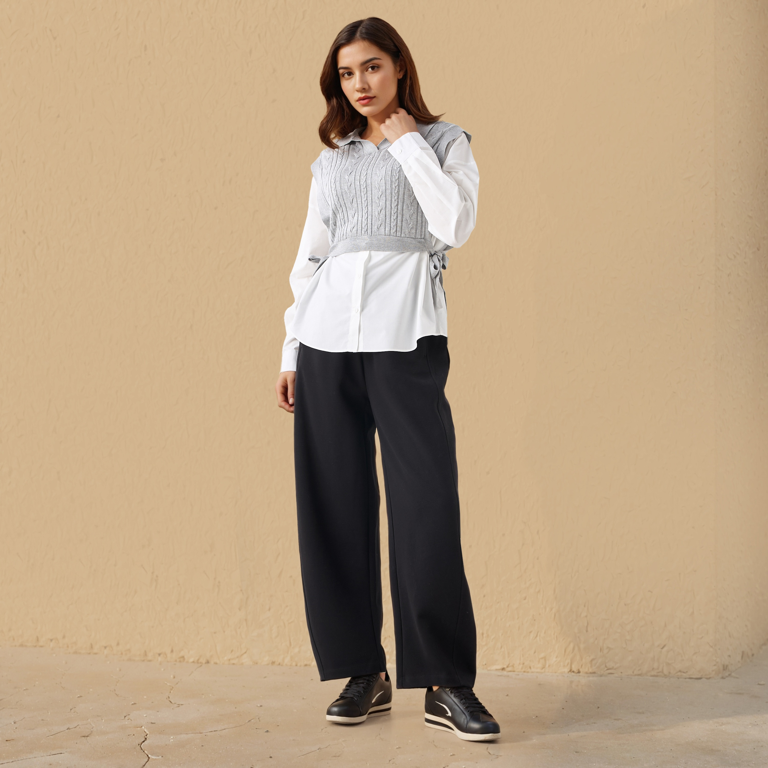 Regular Fit Textured Twofer Top-women-clothing-shirtsandblouses-blouses-image-2
