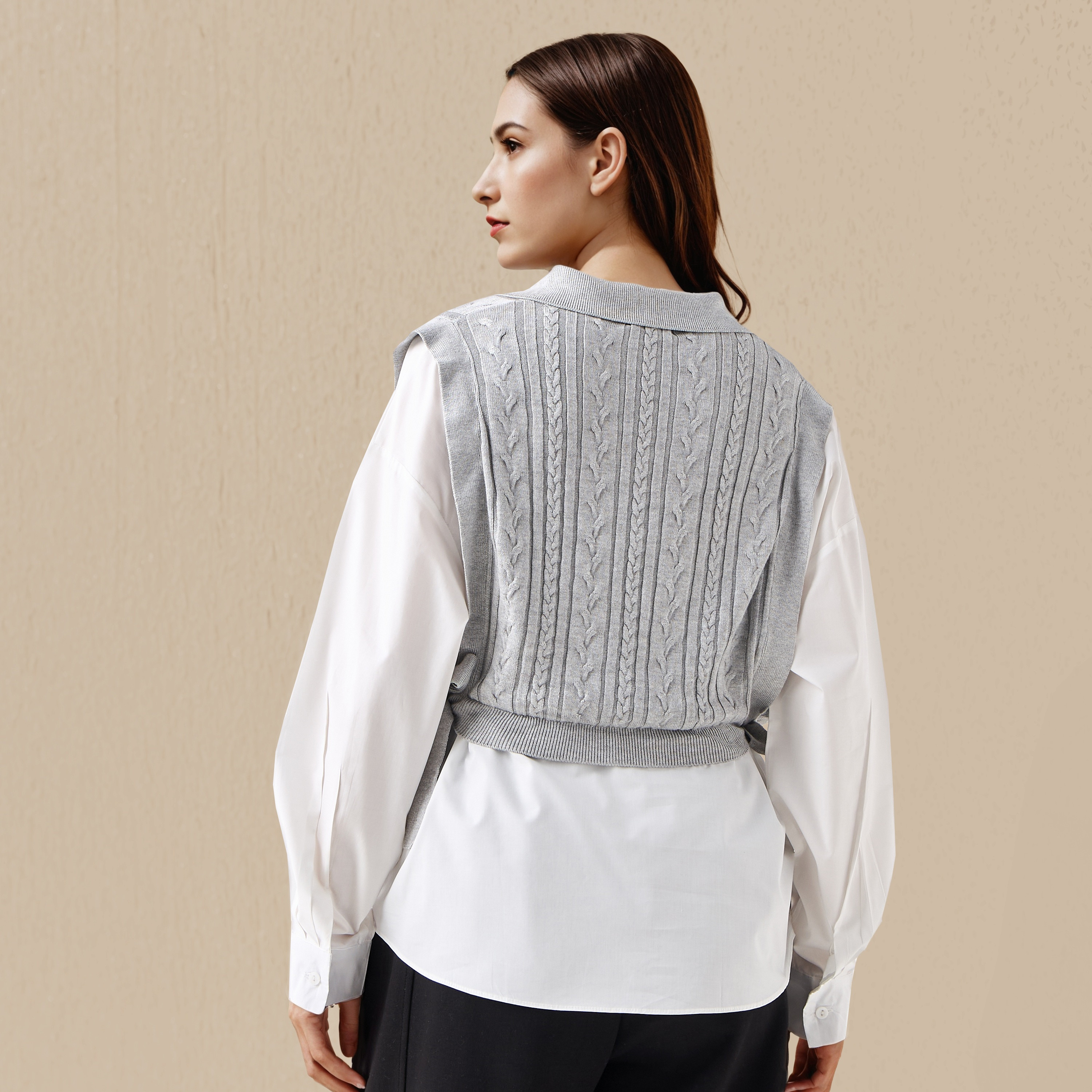 Regular Fit Textured Twofer Top-women-clothing-shirtsandblouses-blouses-image-3