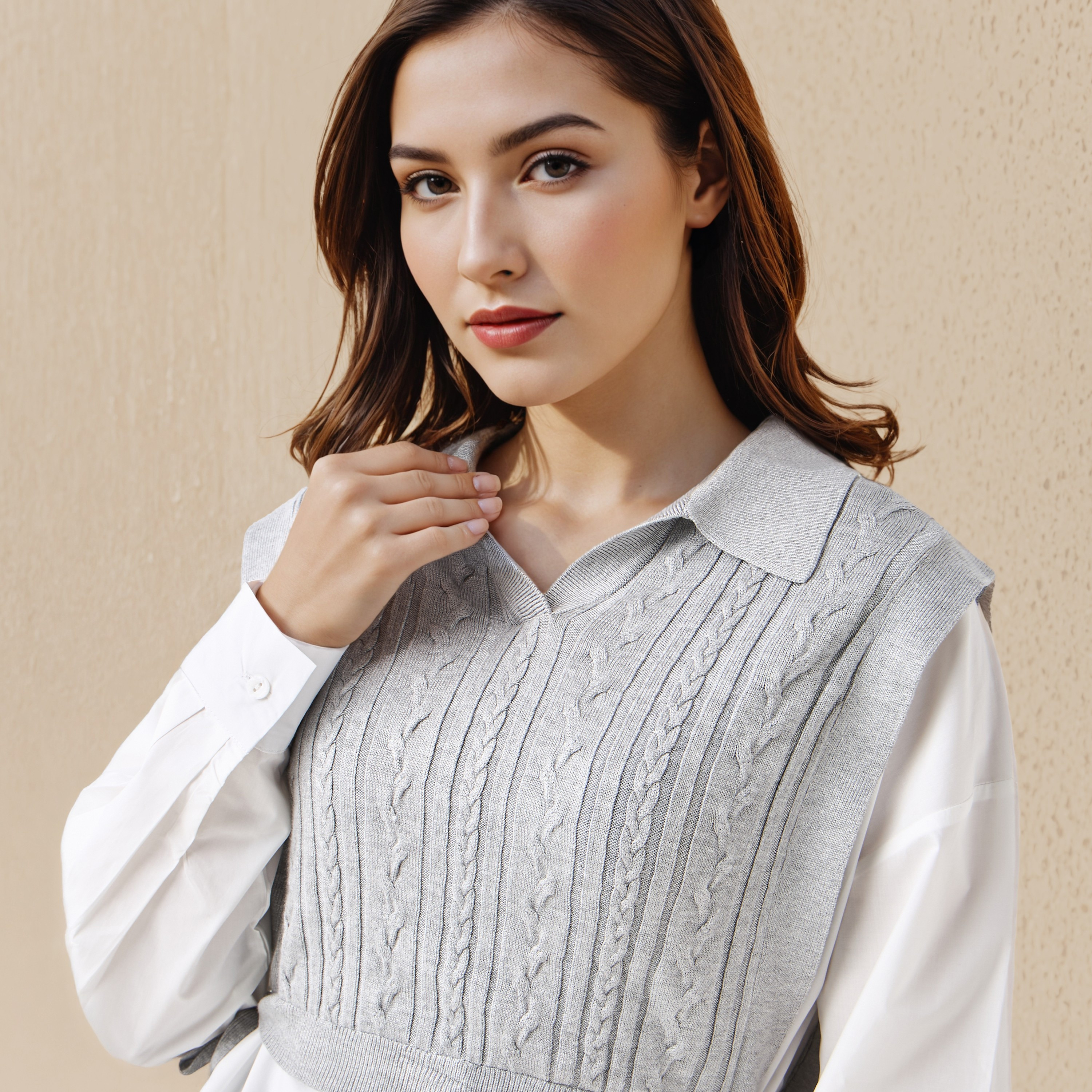 Regular Fit Textured Twofer Top-women-clothing-shirtsandblouses-blouses-image-5